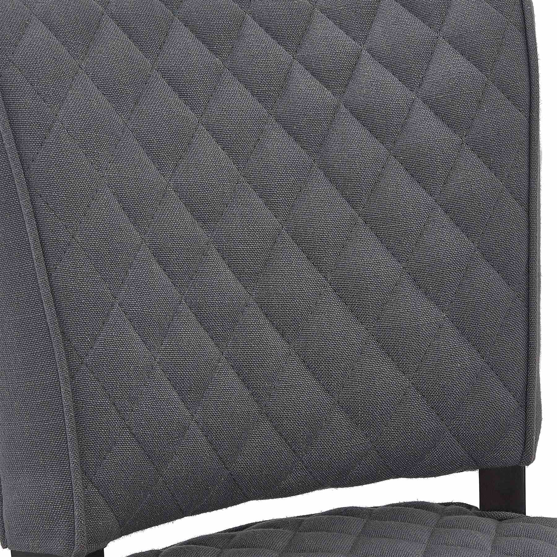 Gia 26" Counter Height Swivel Gray Fabric and Espresso Wood Bar Stool - Image 7