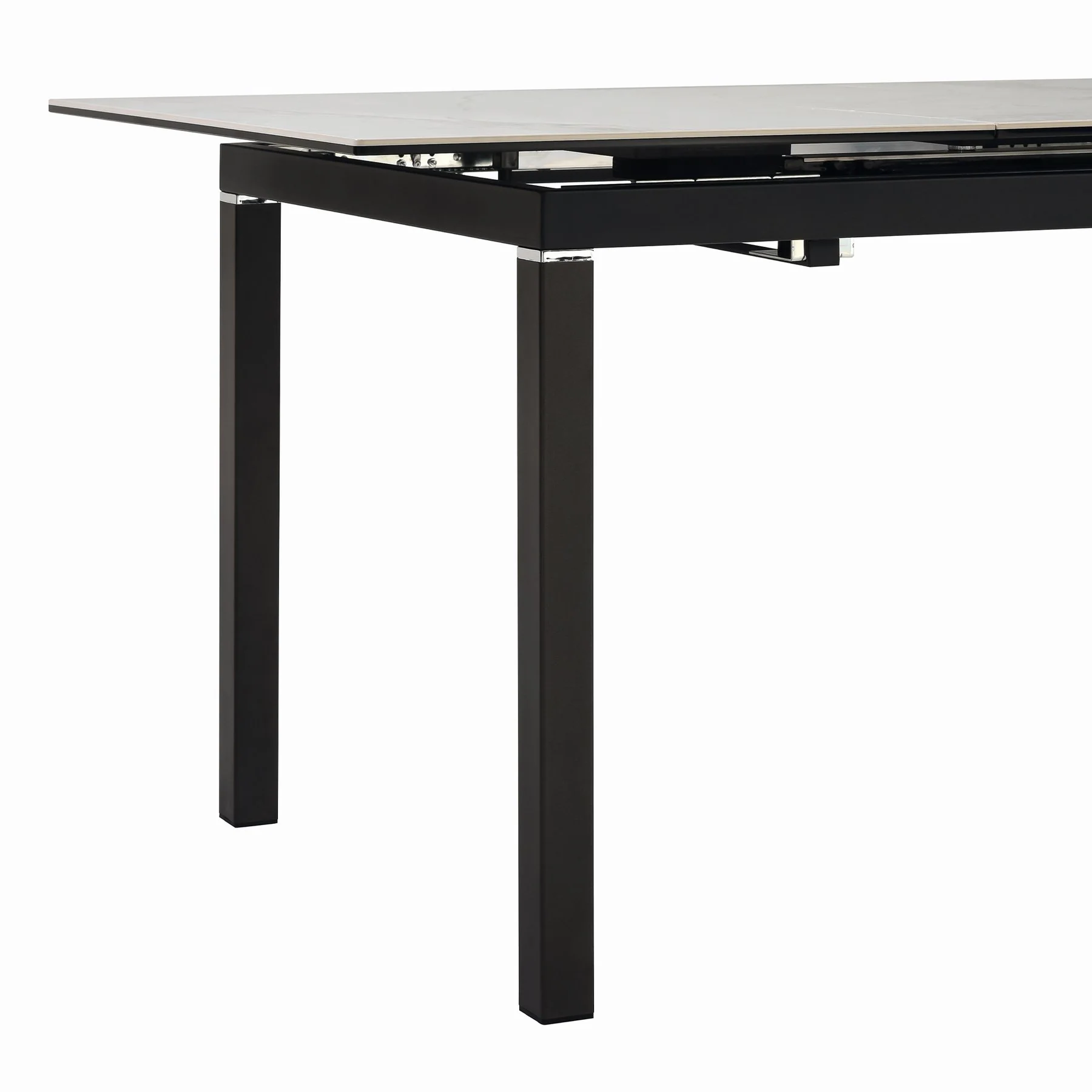Giana Kash 5 Piece Extendable Dining Set with Black Faux Leather Chairs - Image 9