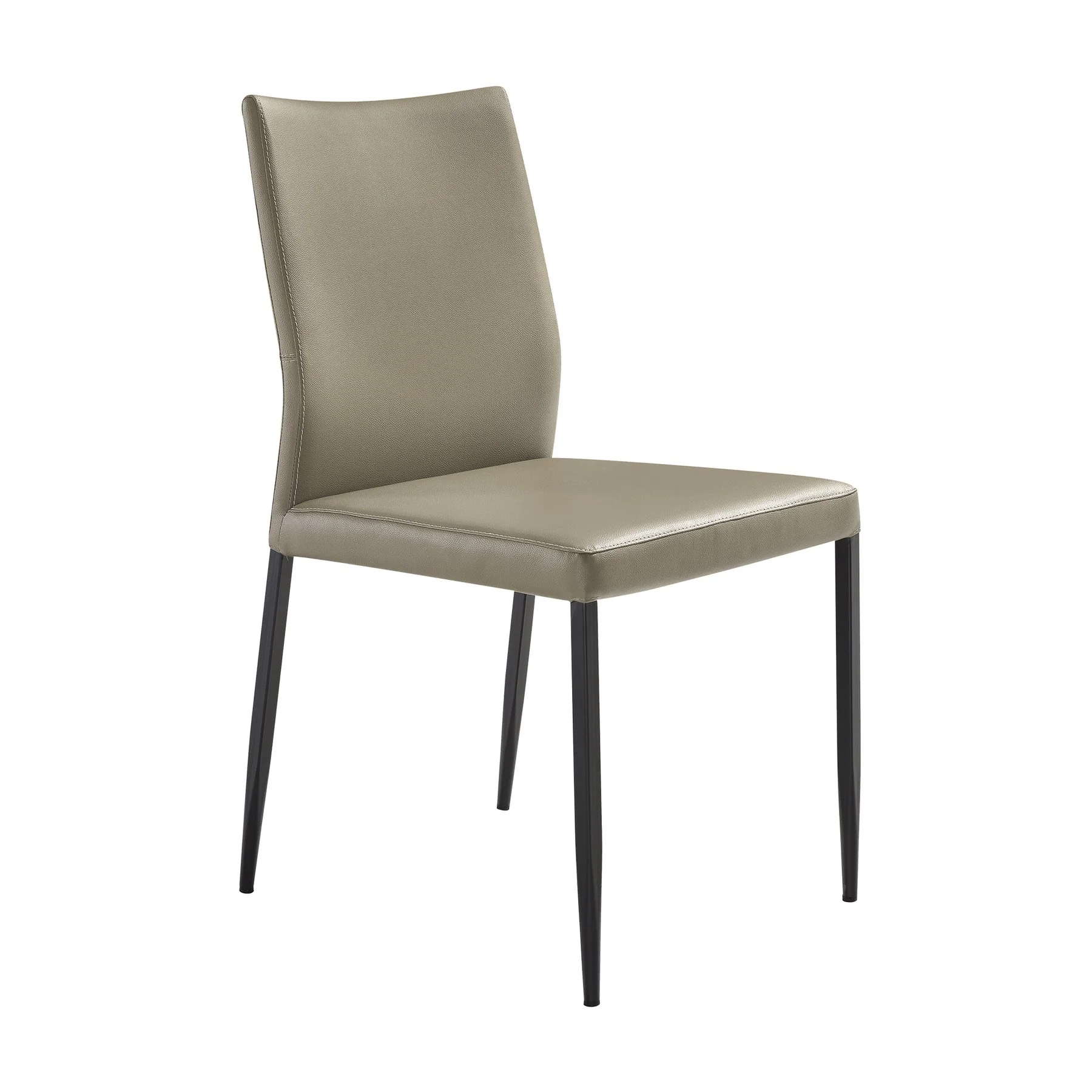 Giana Kash 5 Piece Extendable Dining Set with Taupe Gray Faux Leather Chairs - Image 2