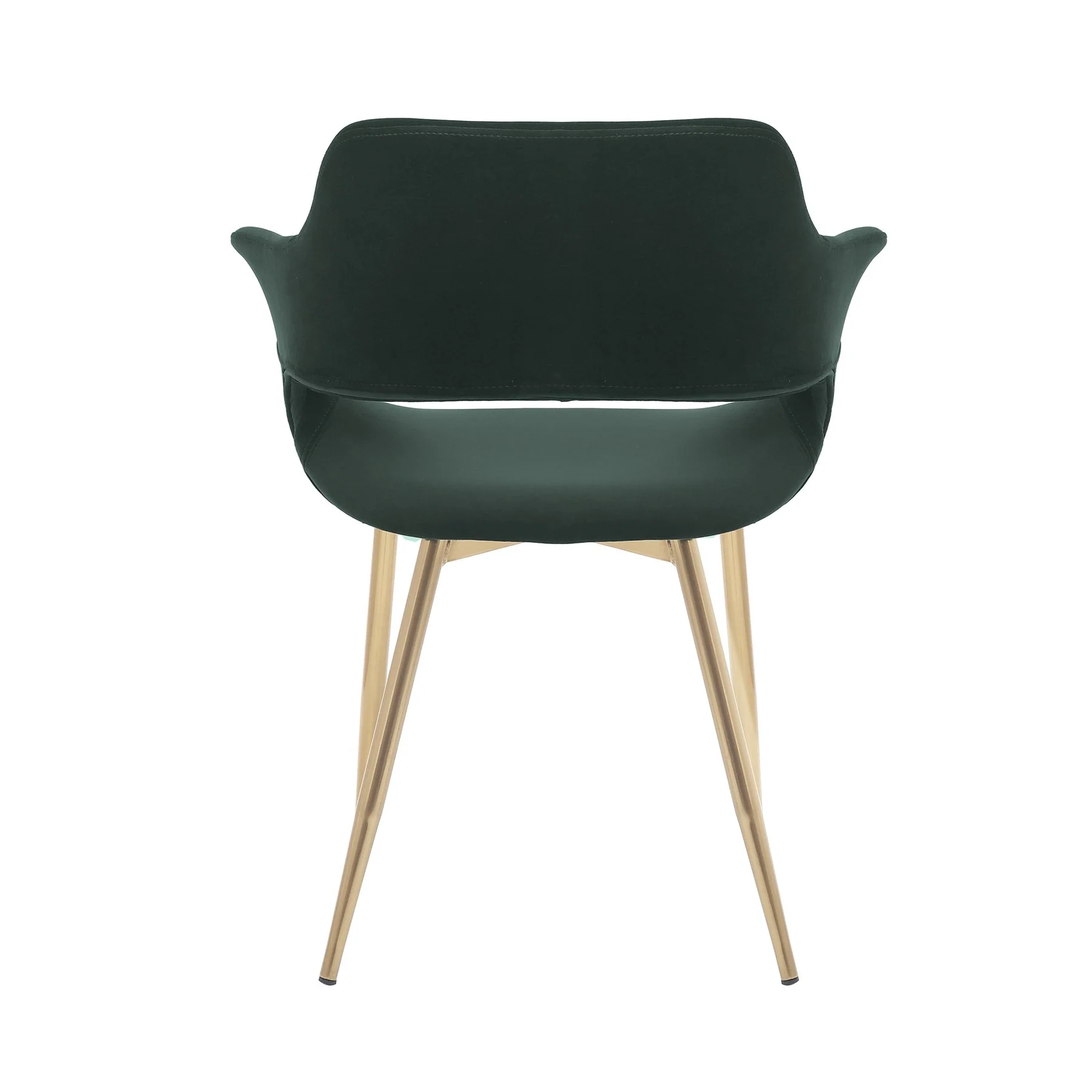 Gigi Green Velvet Dining Room Chair with Gold Metal Legs - Set of 2 - Image 6