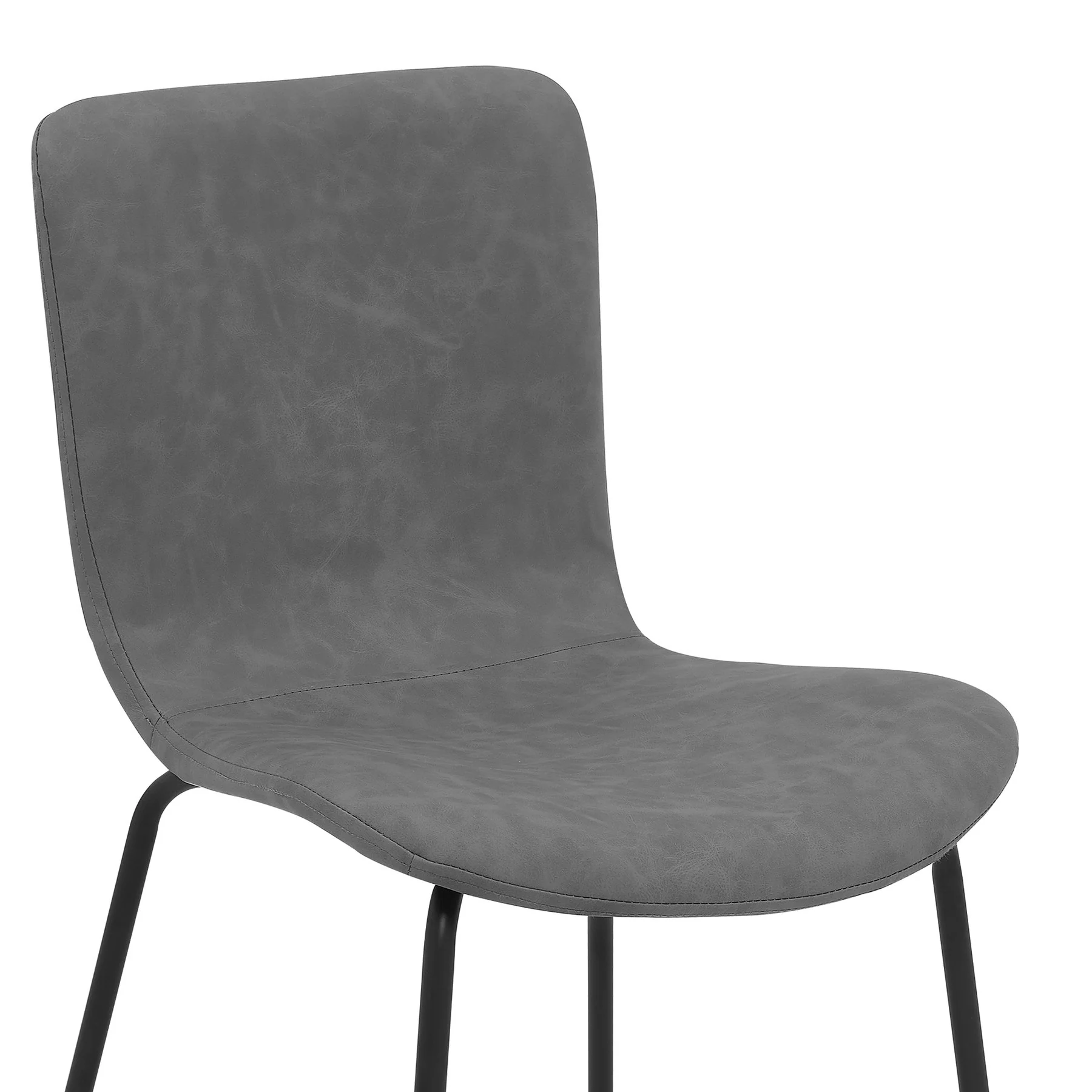 Gillian Modern Light Gray Fabric and Metal Dining Room Chairs - Set of 2 - Image 5