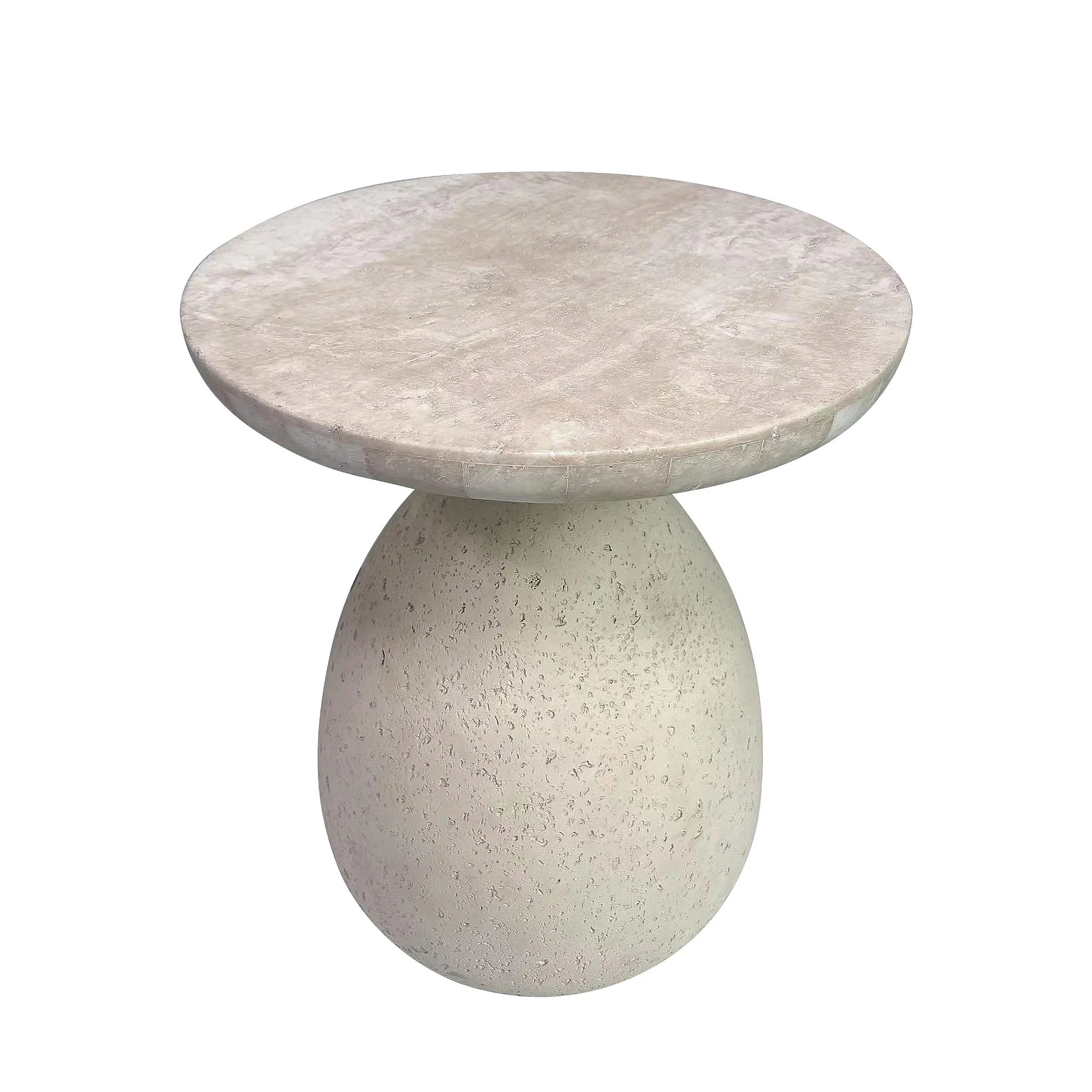 Gina Cream Travertine Side Table - Image 3