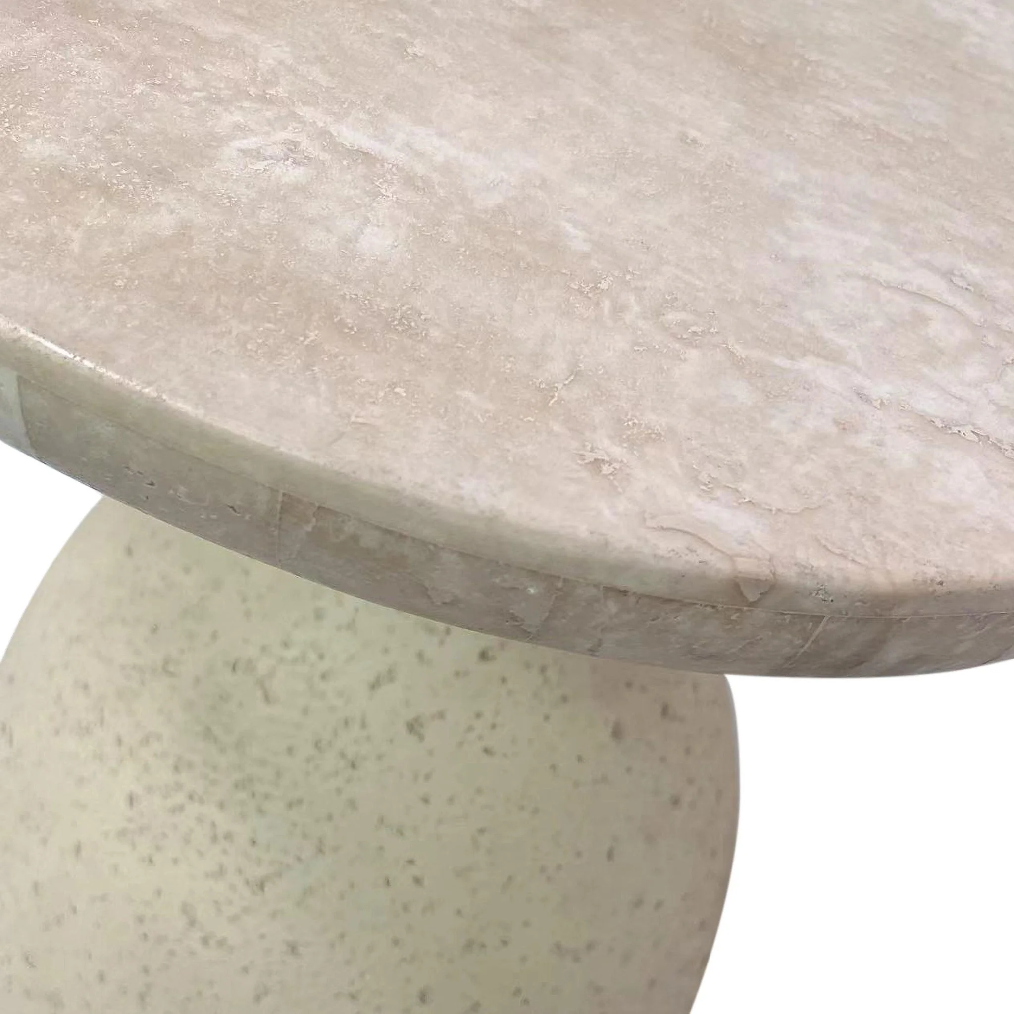 Gina Cream Travertine Side Table - Image 4
