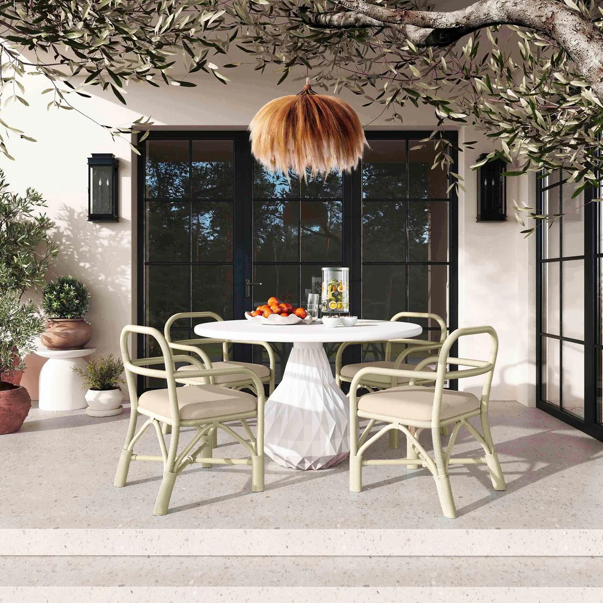 Ginny Cream Rattan Dining Chair - Image 2