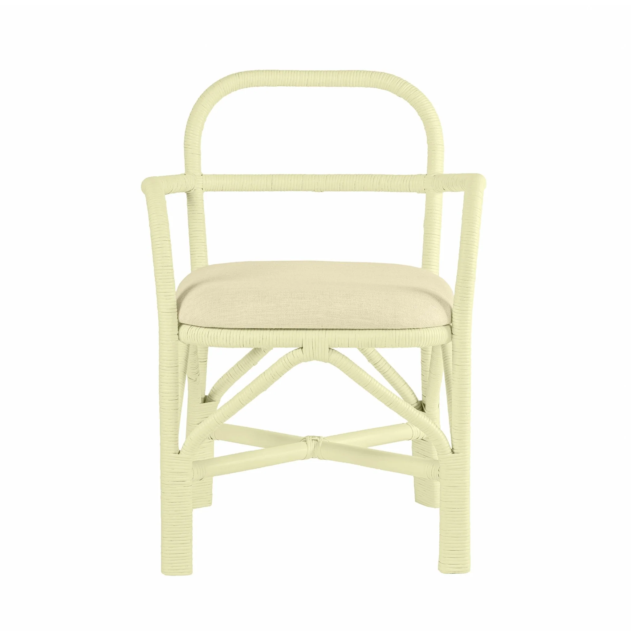 Ginny Cream Rattan Dining Chair - Image 3