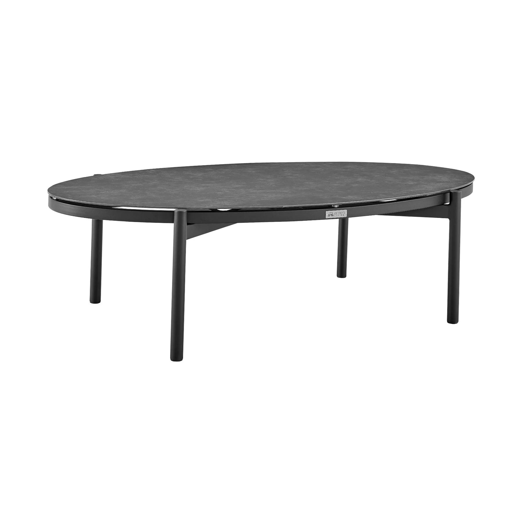 Giotto Aluminum and Ceramic Outdoor Coffee Table in Black - Image 2
