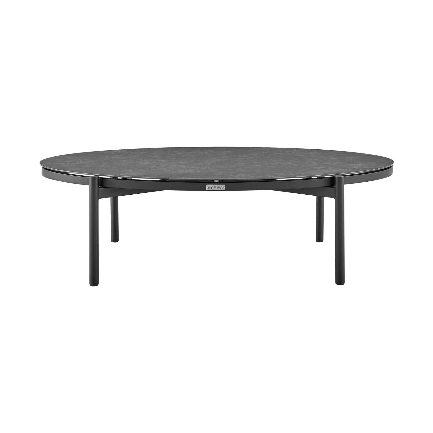 Giotto Aluminum and Ceramic Outdoor Coffee Table in Black - Image 3