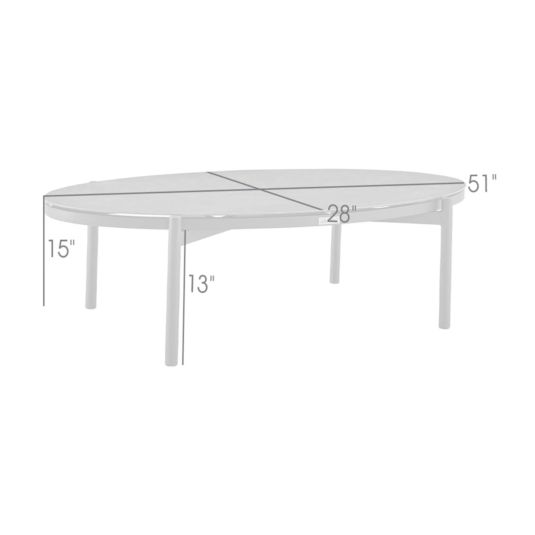 Giotto Aluminum and Ceramic Outdoor Coffee Table in Black - Image 6