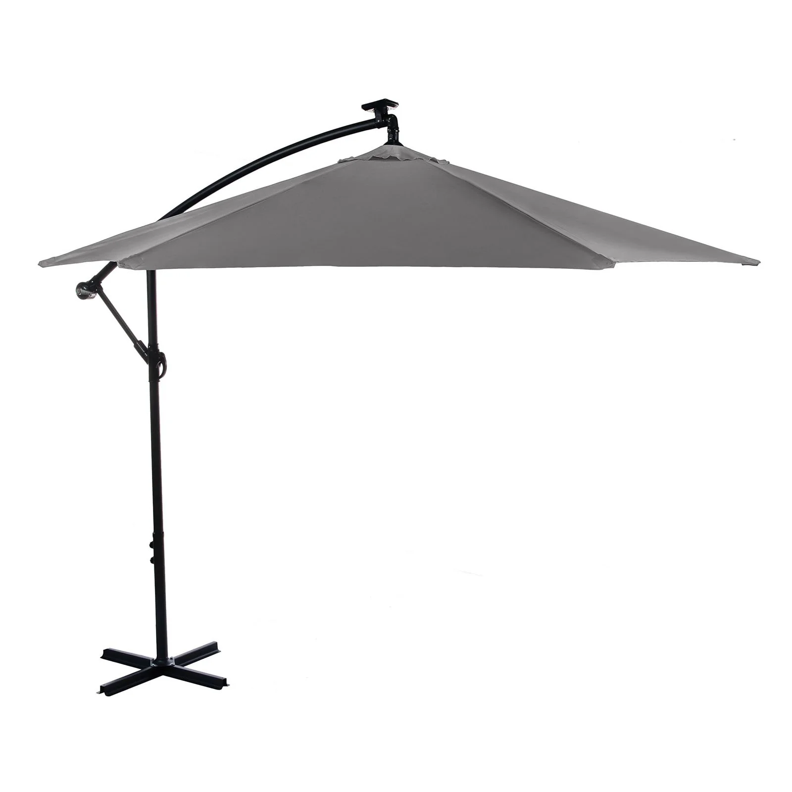 Glam Cantilever Umbrella W/Led+Base, Graphite - Image 2
