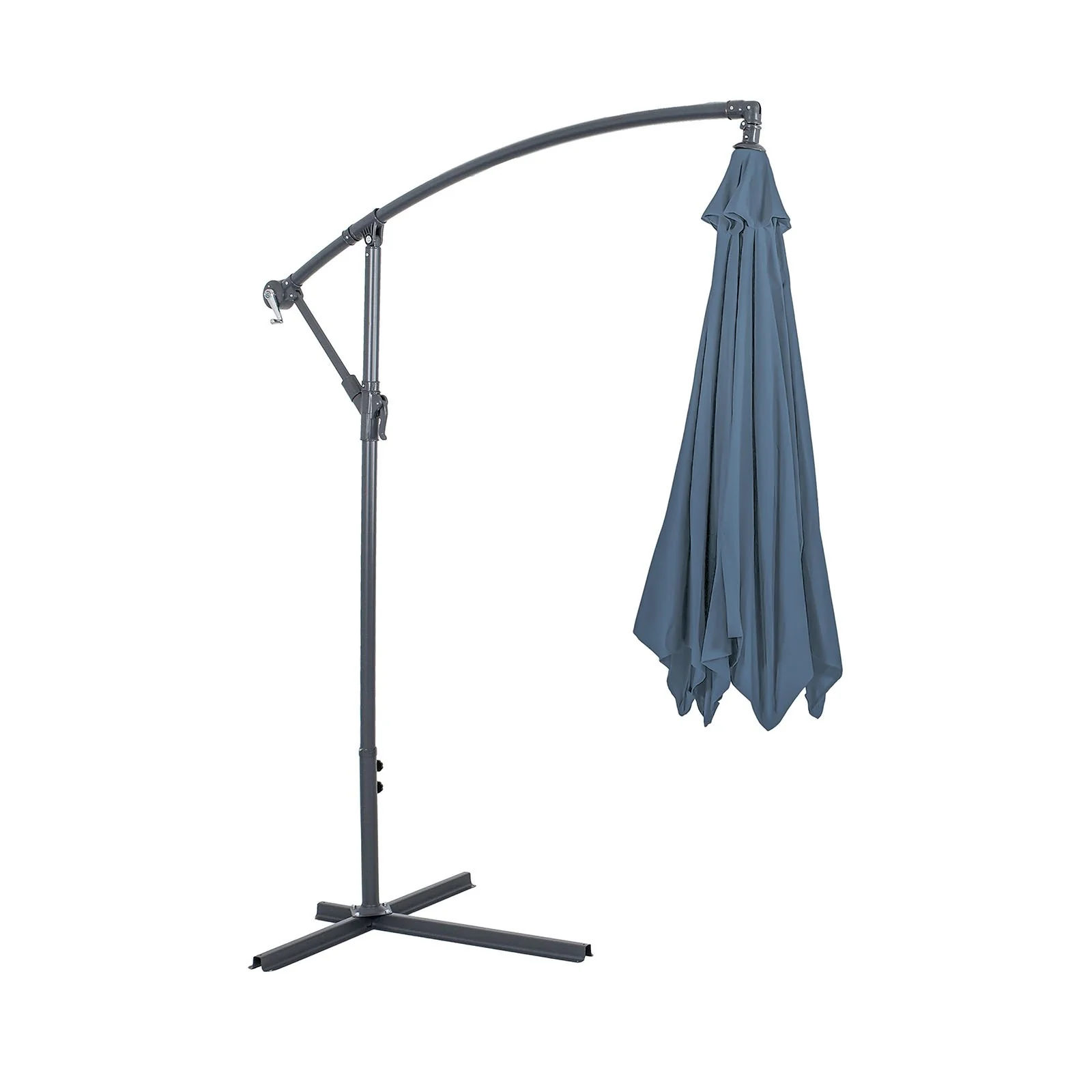 Glam Cantilever Umbrella W/Led+Base, Light Sapphire - Image 4