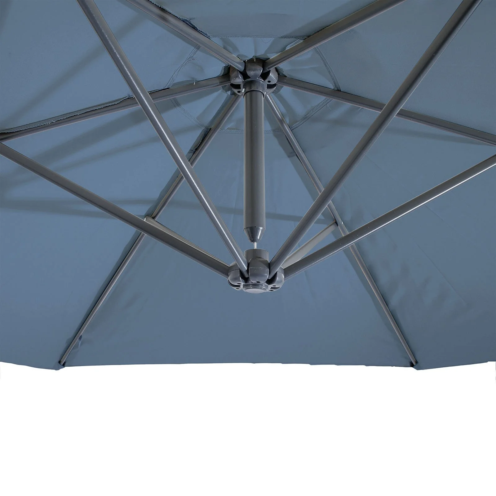 Glam Cantilever Umbrella W/Led+Base, Light Sapphire - Image 5