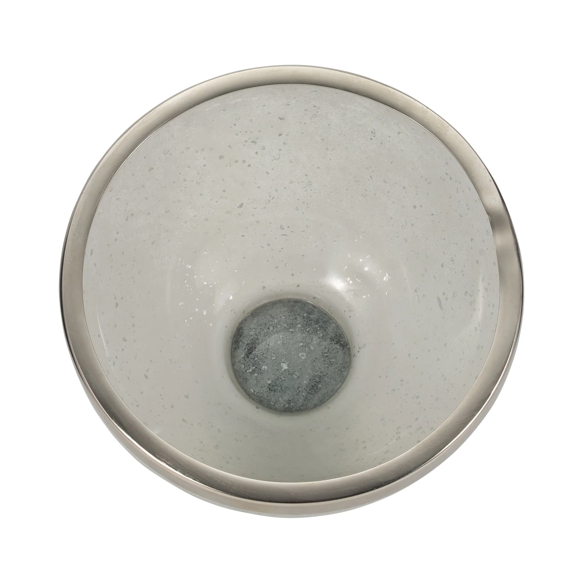 Glass,10",bowl W/ring Deco,white - Image 5