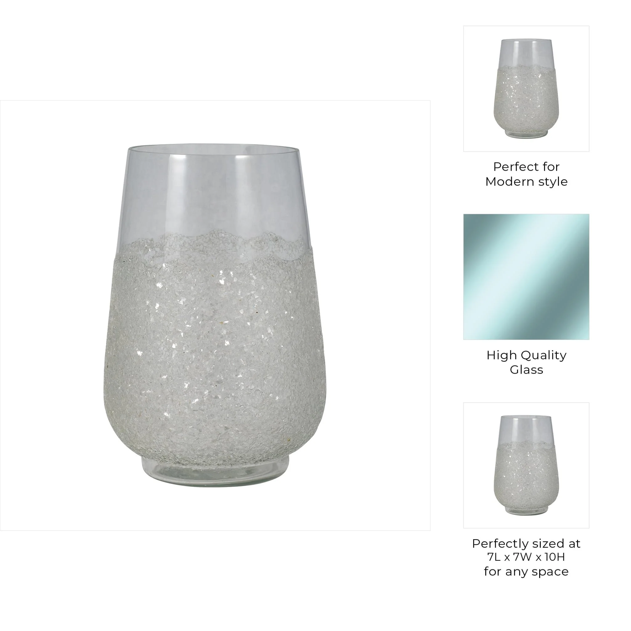 Glass, 10" Sugar Vase, Clear - Image 10