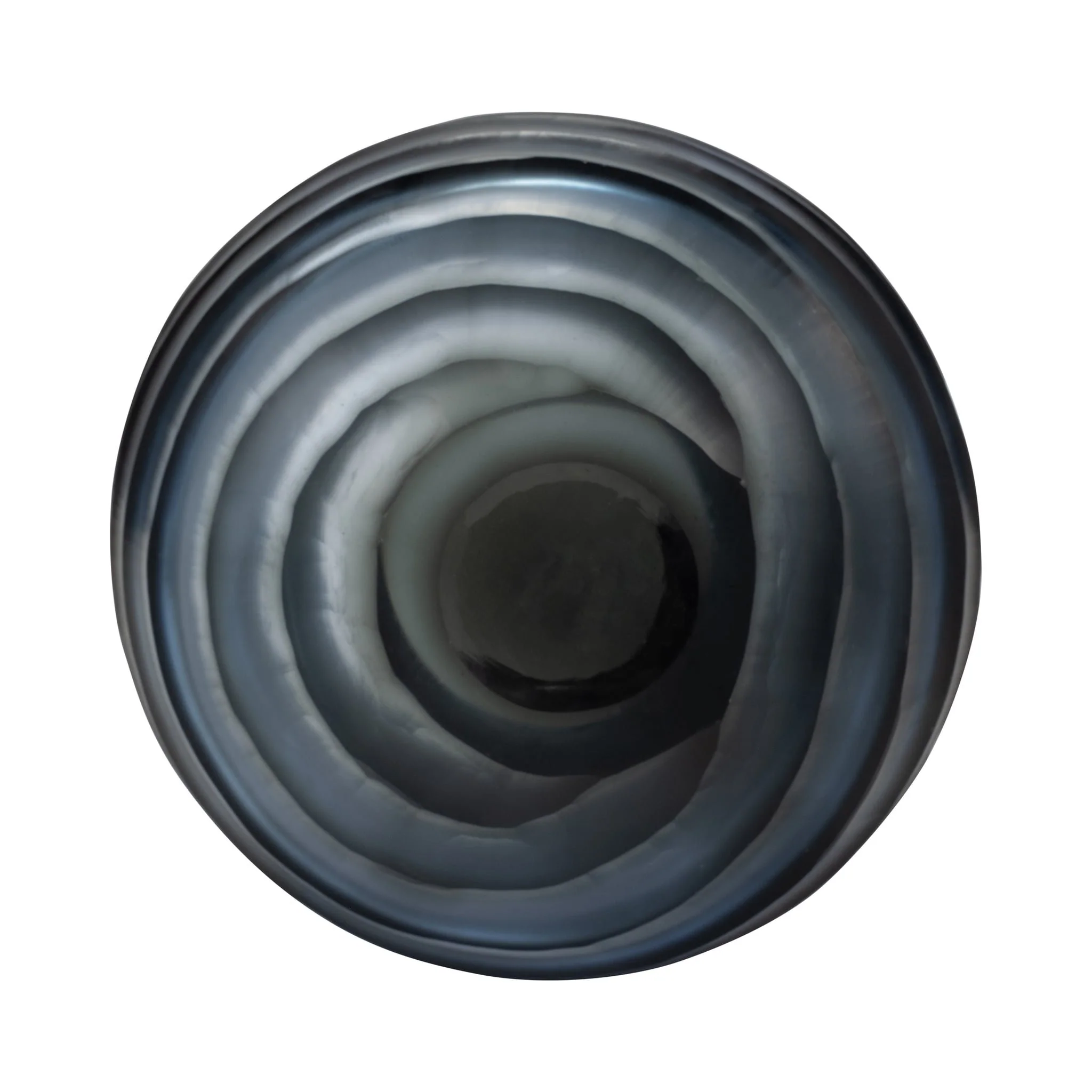 Glass, 11" Etched Vase, Blue - Image 6