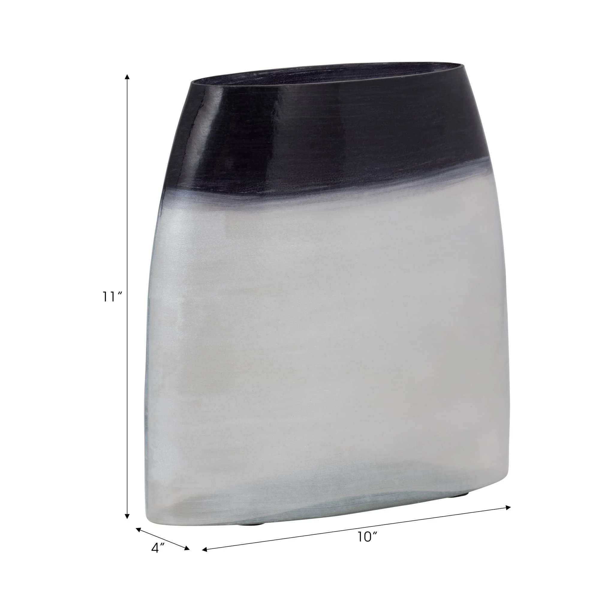 Glass, 11" Ombre Vase, Blue - Image 9