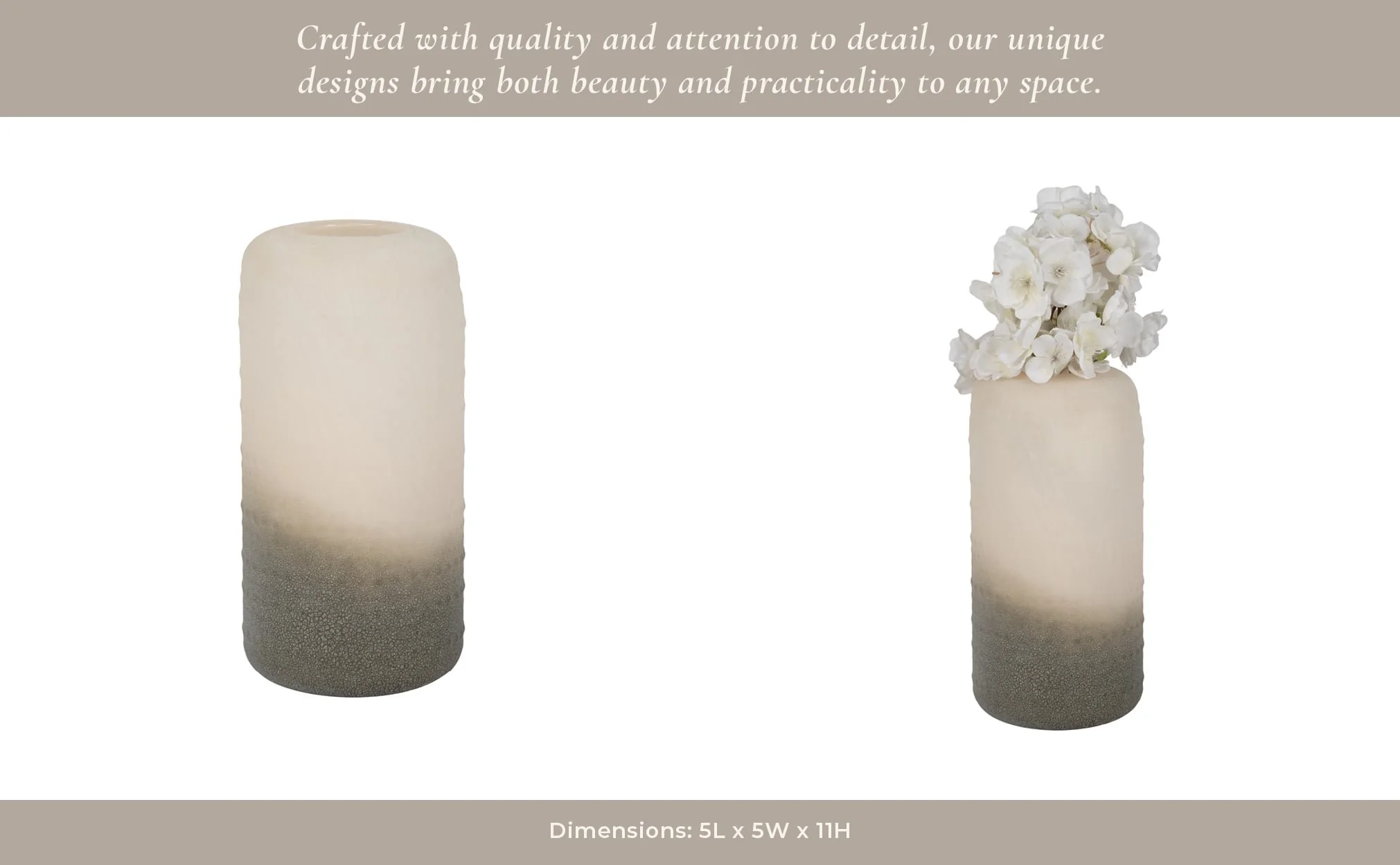 Glass 11" Textured 2-tone Vase, - Image 10
