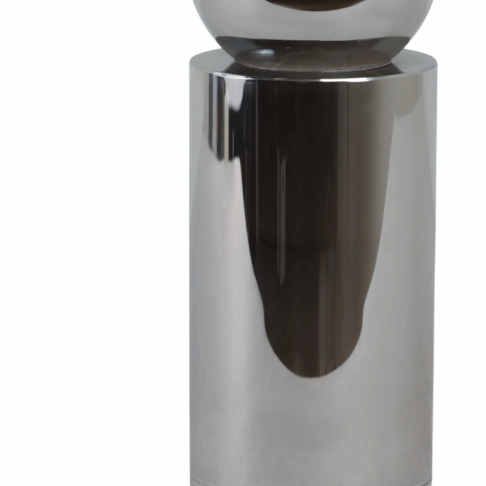 Glass 11"h Pillar Candle Holder, Smoke - Image 5