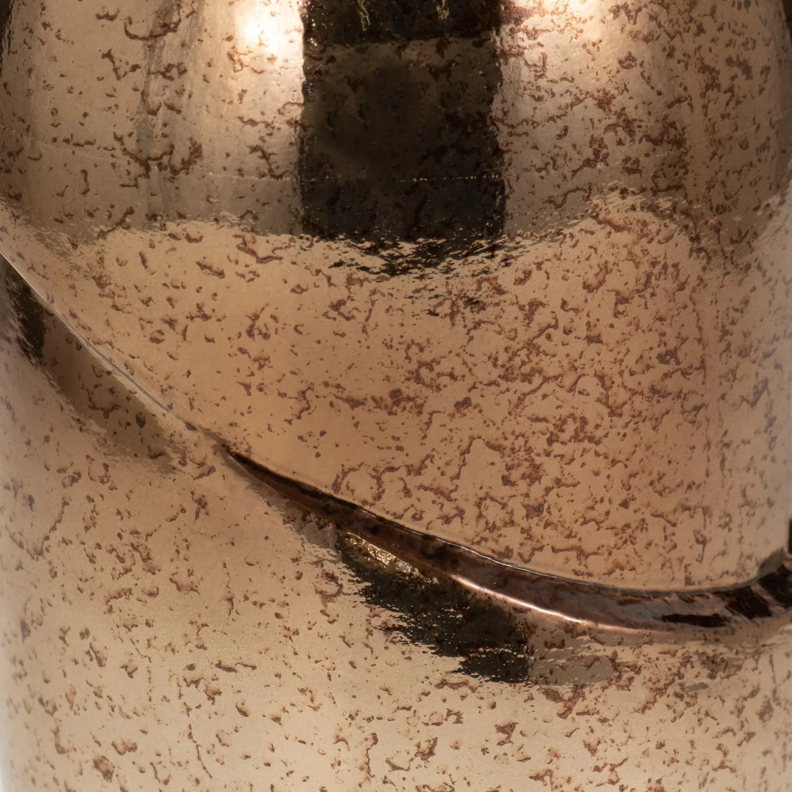 Glass, 12" Abstract Vase, Bronze - Image 5