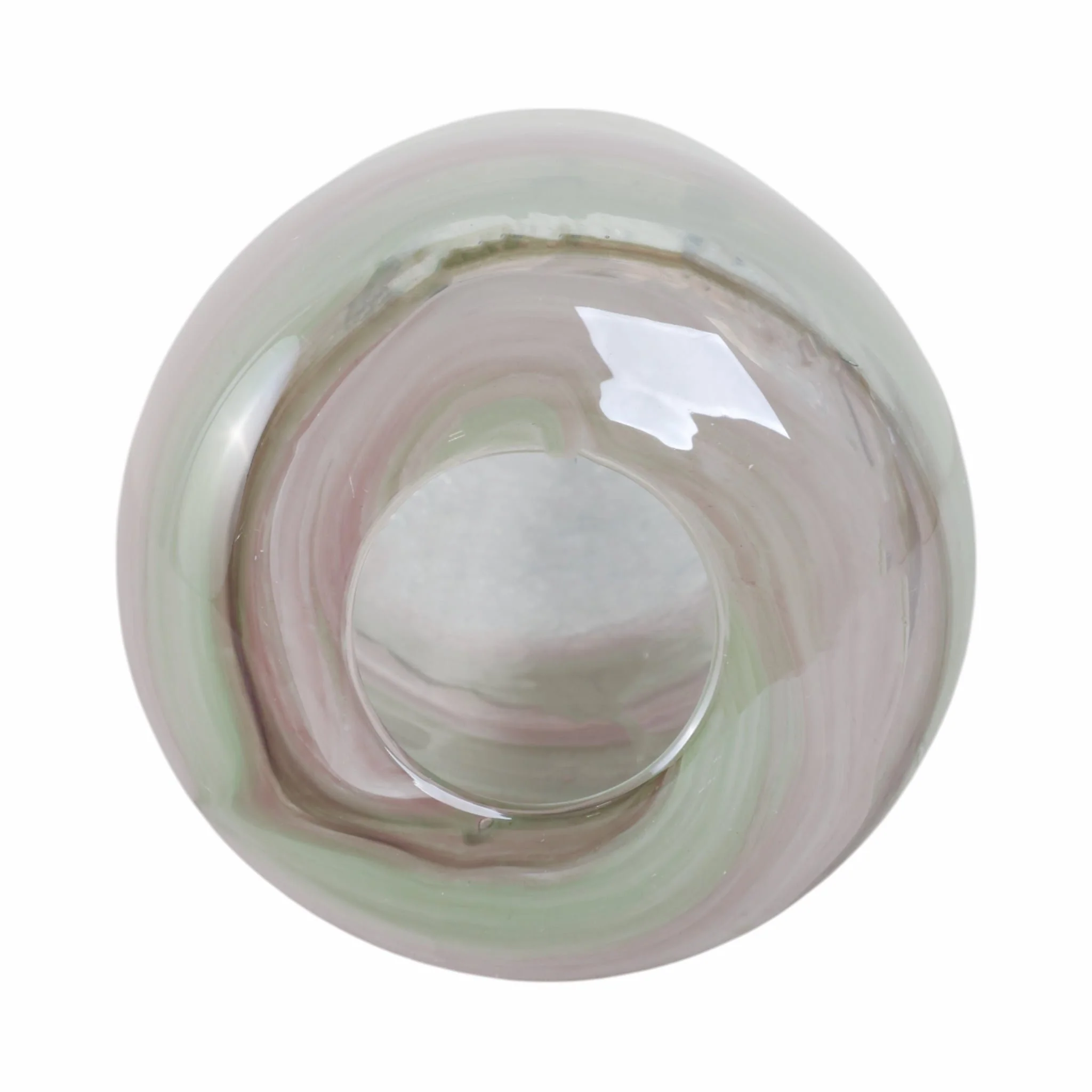Glass, 12" Crackled Vase, Clear - Image 6