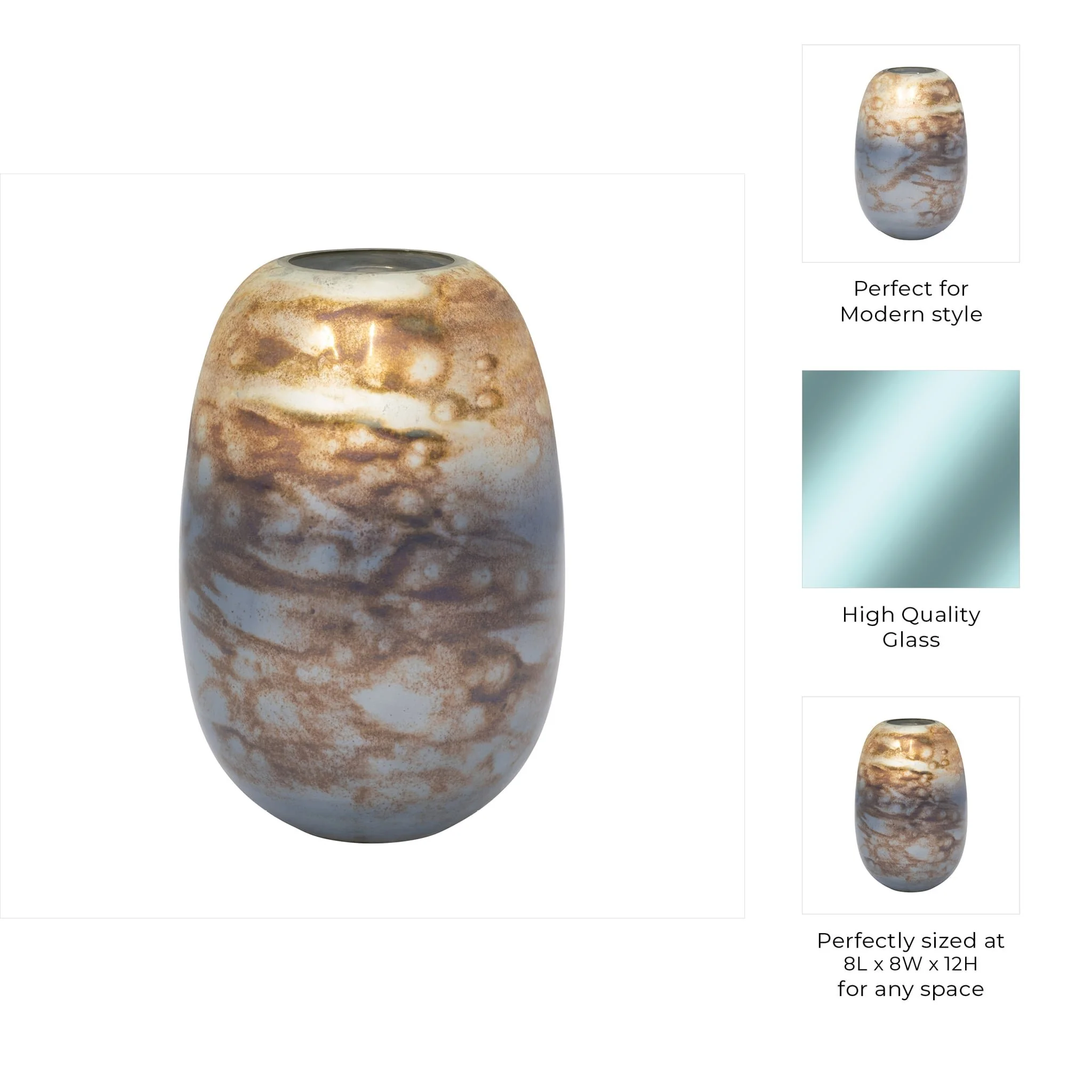 Glass, 12" Vapor Glass, Blue - Image 9