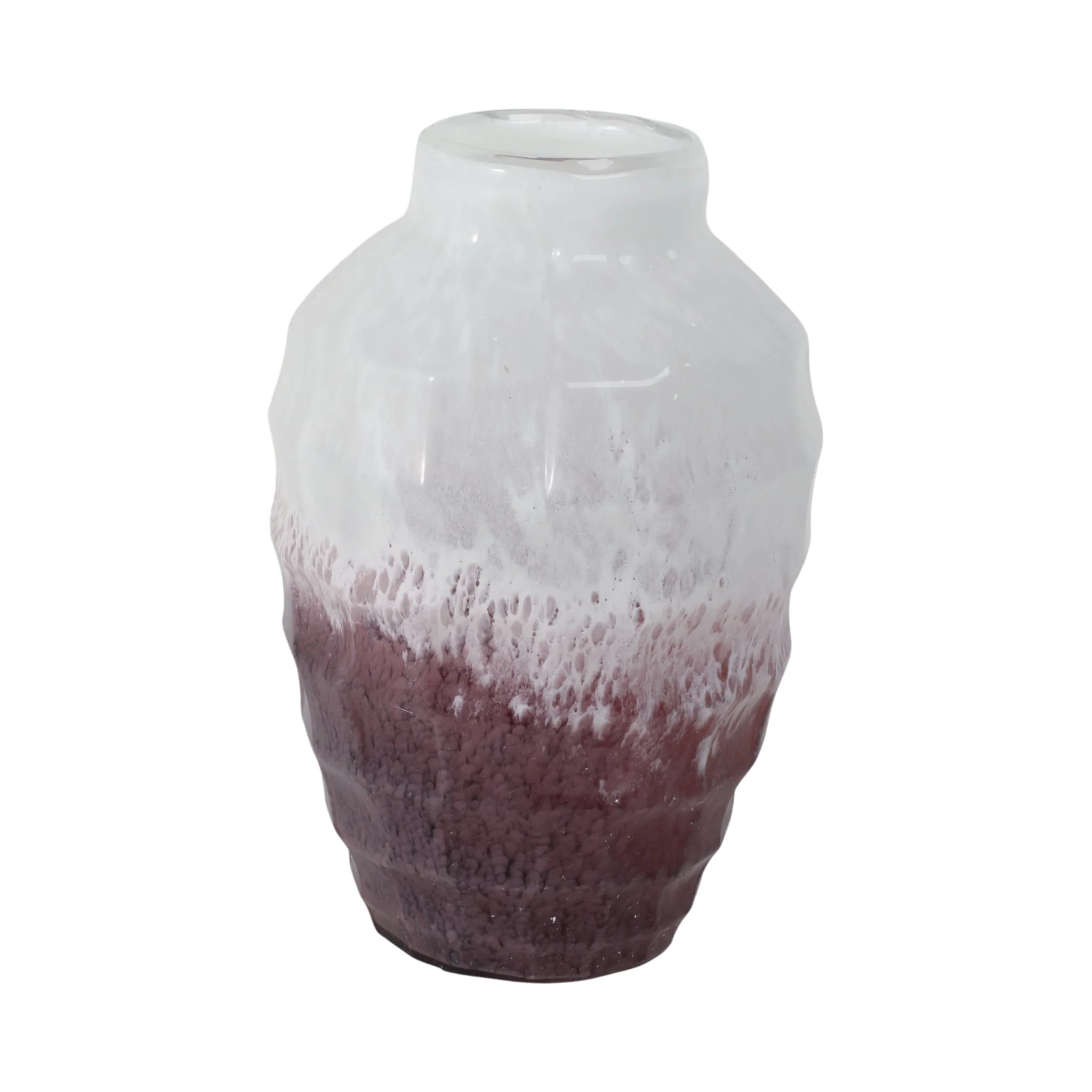 Glass, 12"h 2-tone Vase, Blush - Image 4