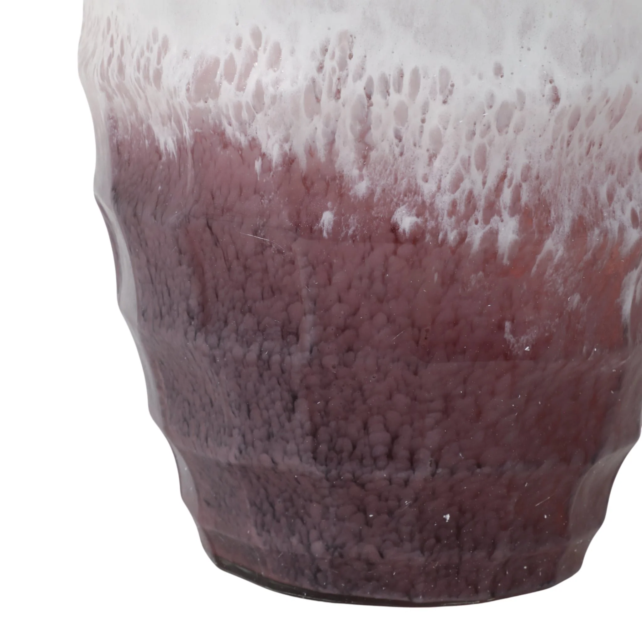 Glass, 12"h 2-tone Vase, Blush - Image 5