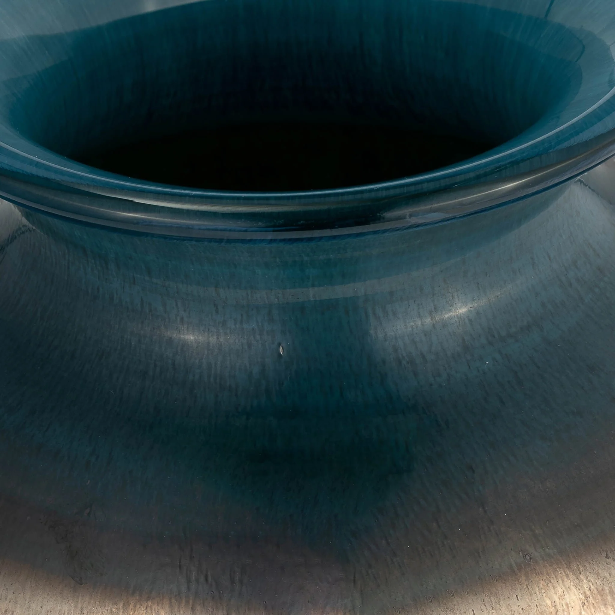 Glass, 12"h Olpe Vase, Teal - Image 4