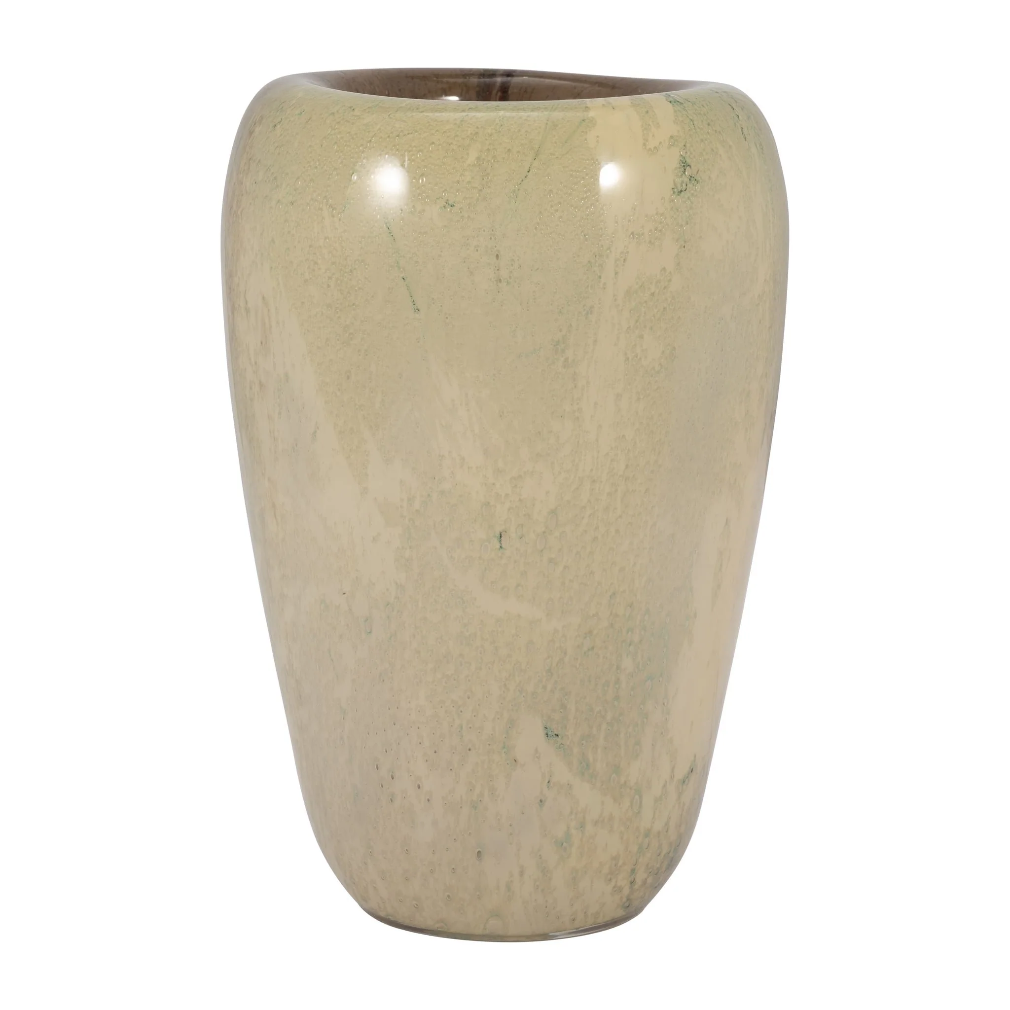 Glass, 13" 2-tone Vase, Nude - Image 3