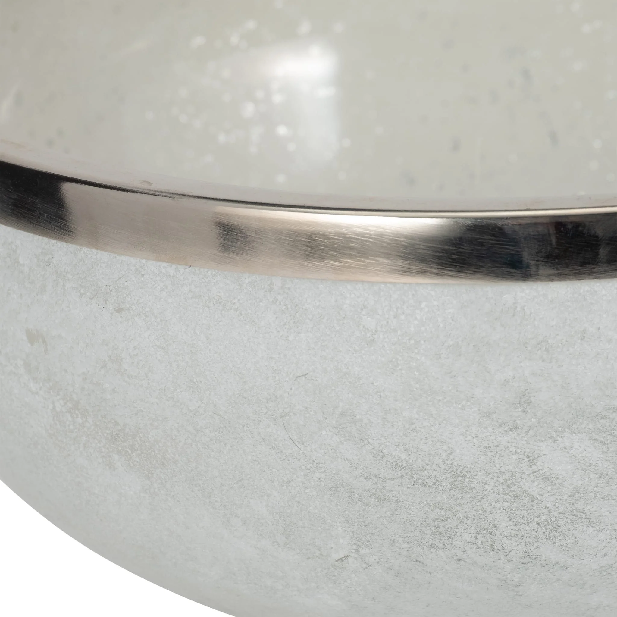 Glass,13",bowl W/ring Deco,white - Image 4