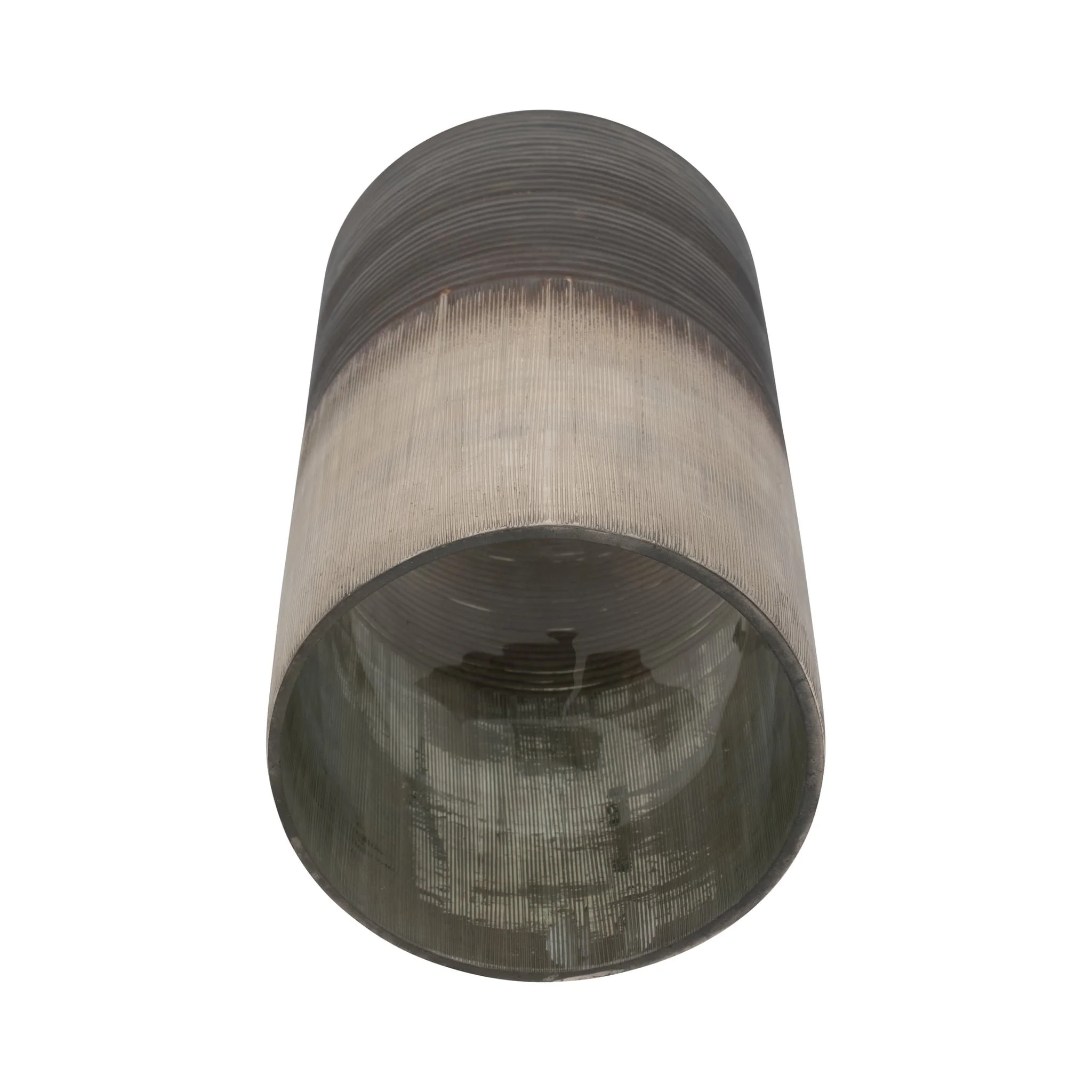 Glass, 13" Metallic 2-tone Vase, Silver - Image 5