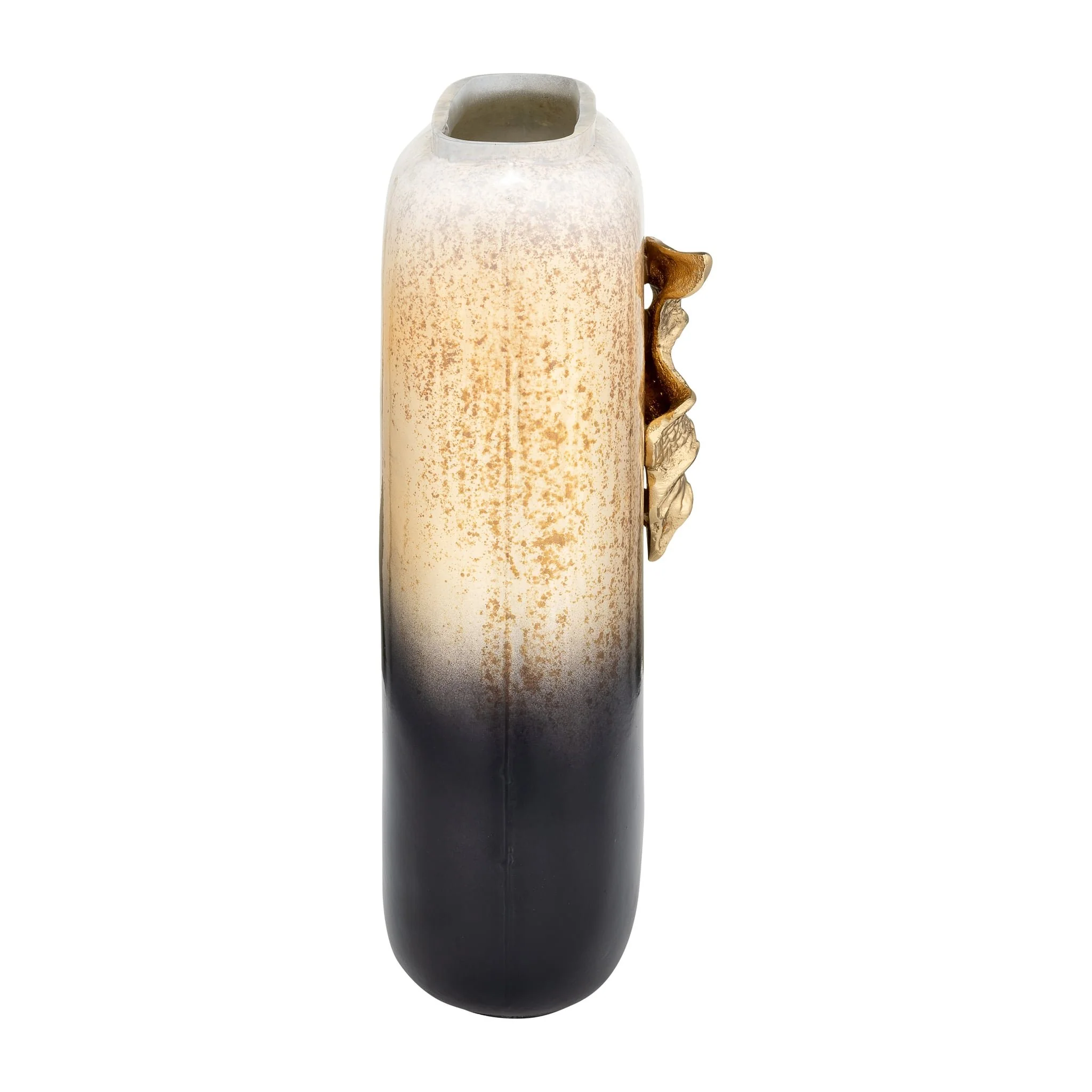Glass,13",vase W/wing Handle,champagne/blk - Image 4