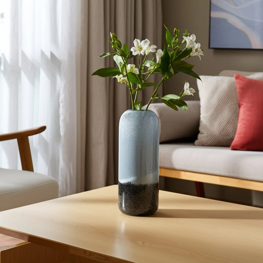Glass, 14" Ombre Vase, Multi - Image 11