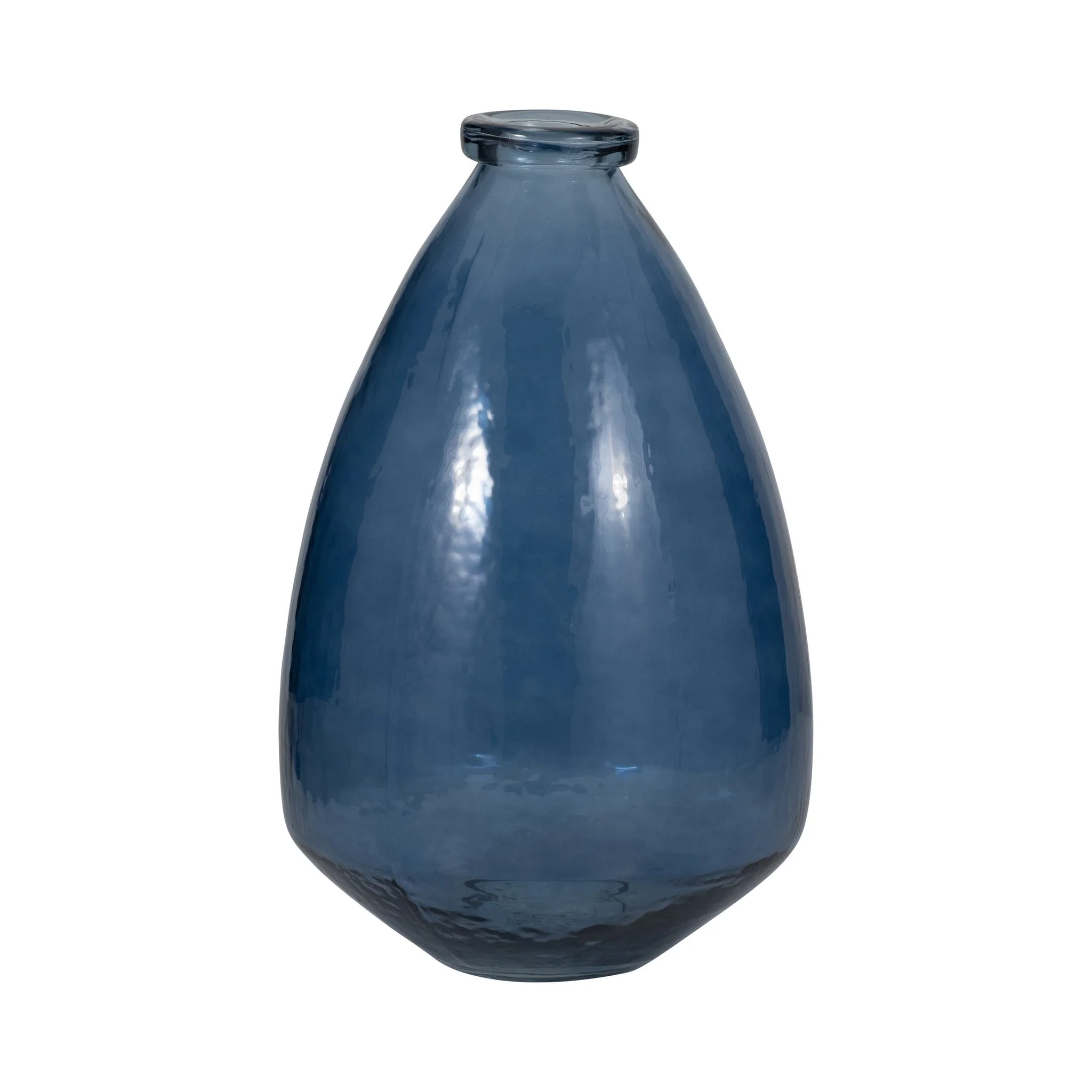 Glass, 15" Balloon Vase, Blue - Image 2