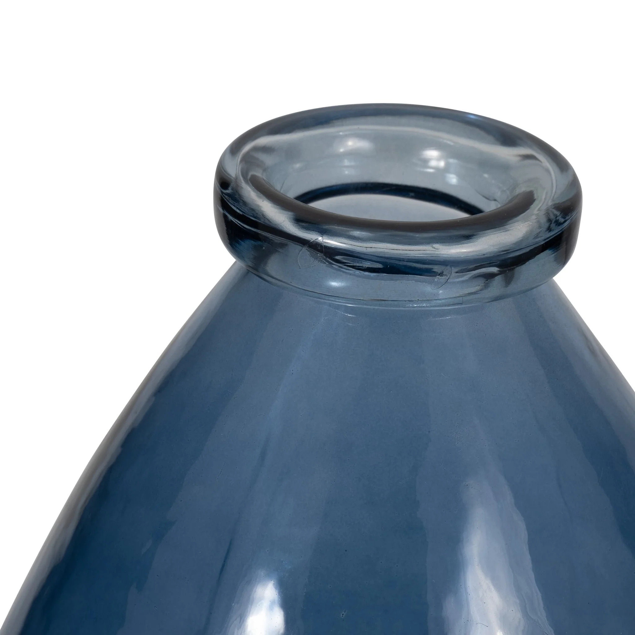 Glass, 15" Balloon Vase, Blue - Image 4