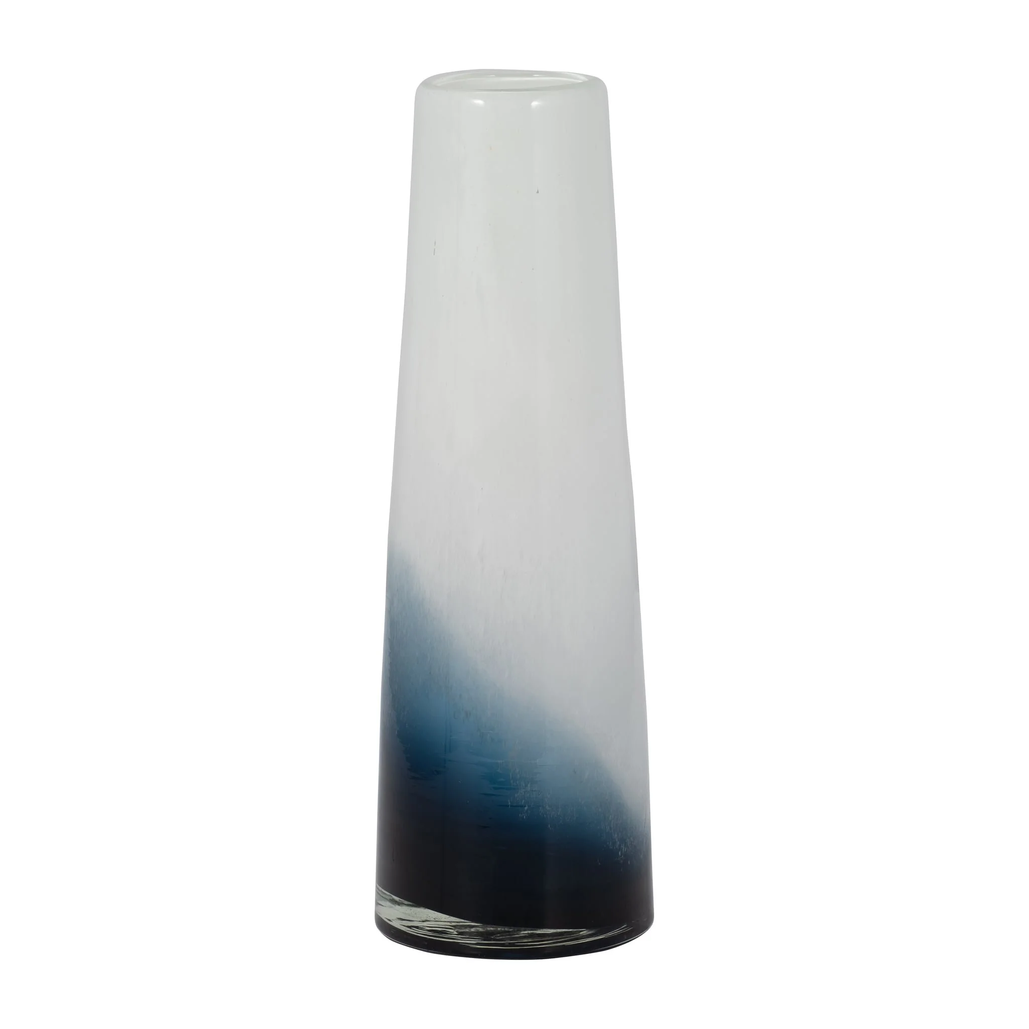 Glass, 15" Blue Waters Vase, Blue/white - Image 2