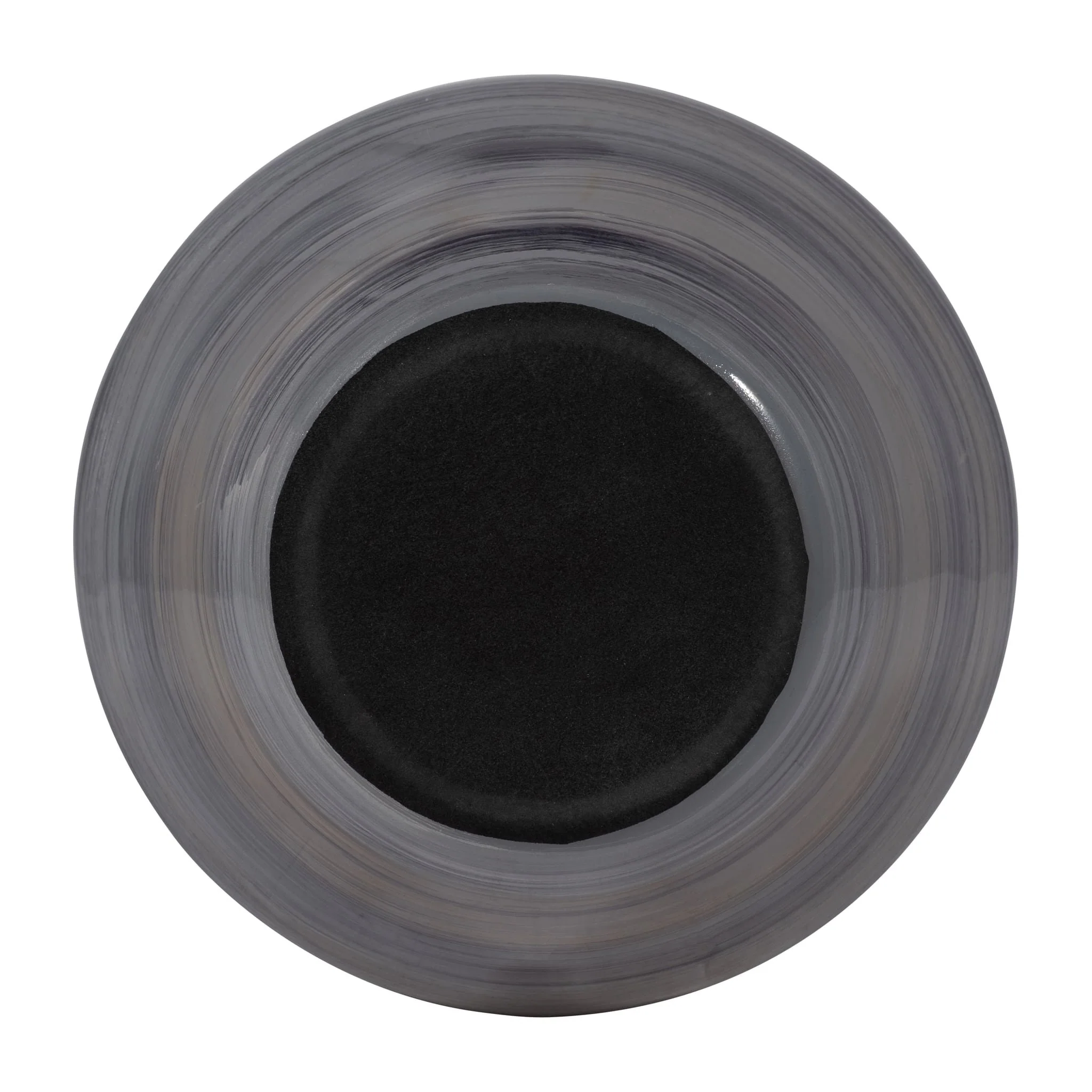 Glass, 15" Enameled Vase, Gray/black - Image 6