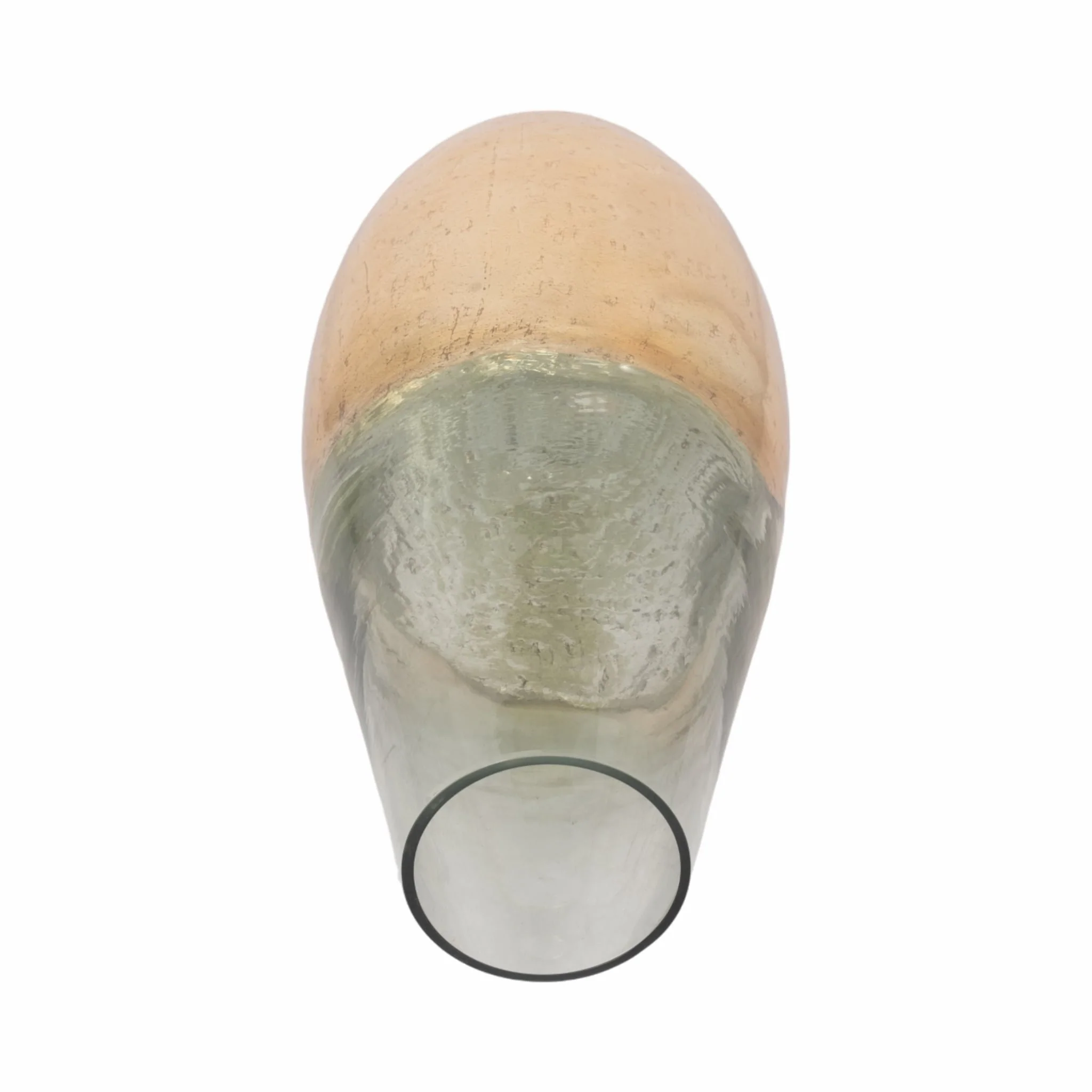 Glass, 15" Gold Dipped Vase, Clear - Image 6