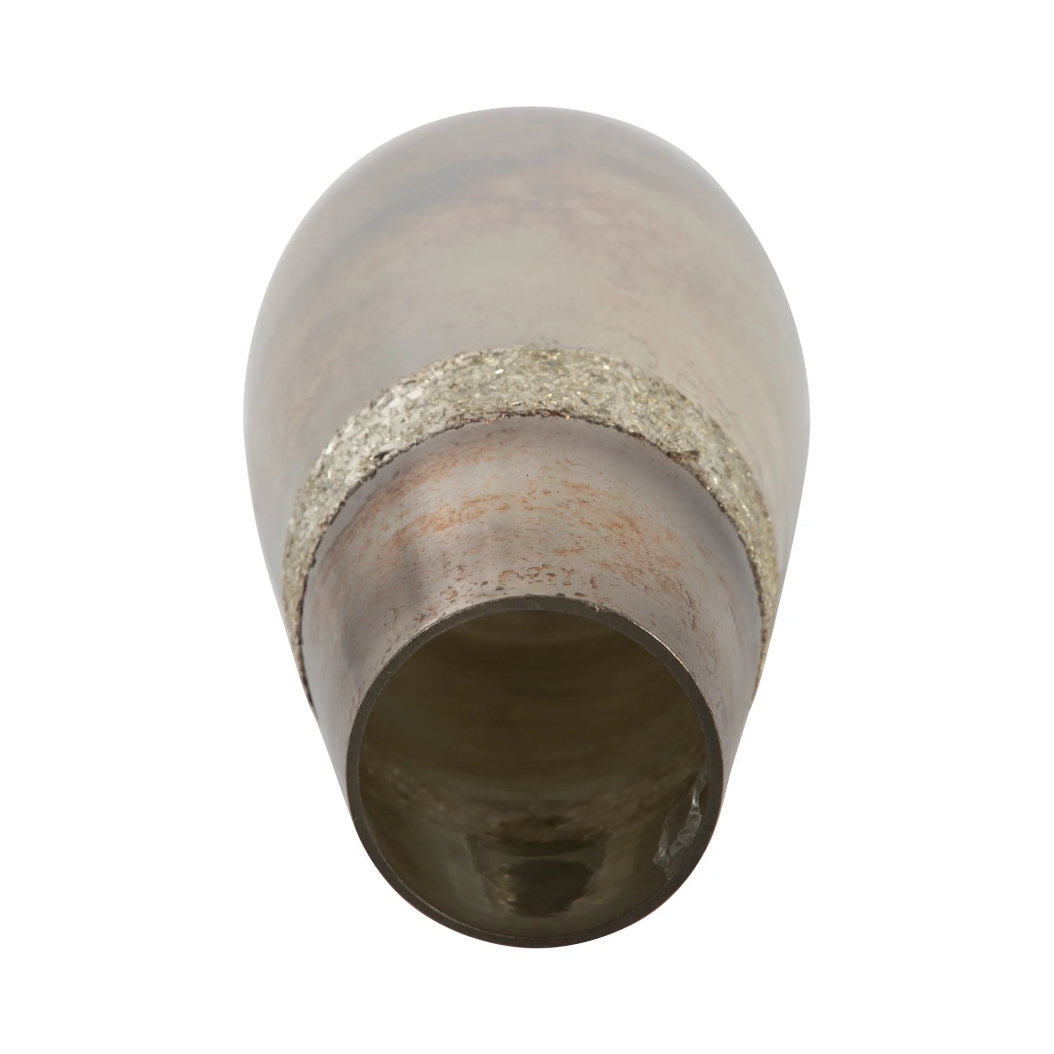 Glass, 15" Metallic Vase, Champagne - Image 6
