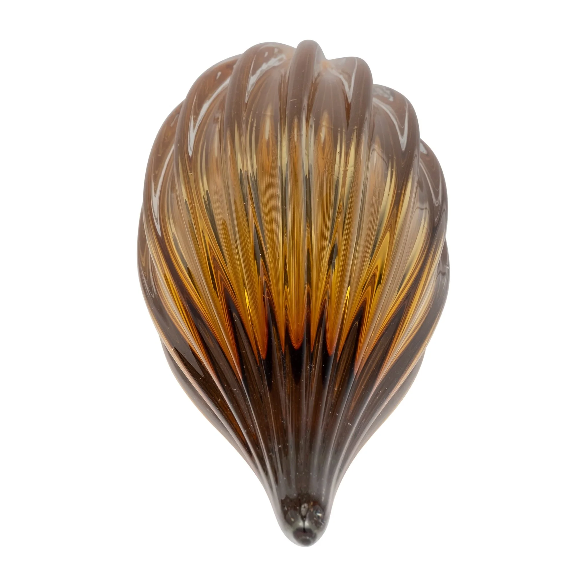Glass, 15" Paperweight Amber - Image 4