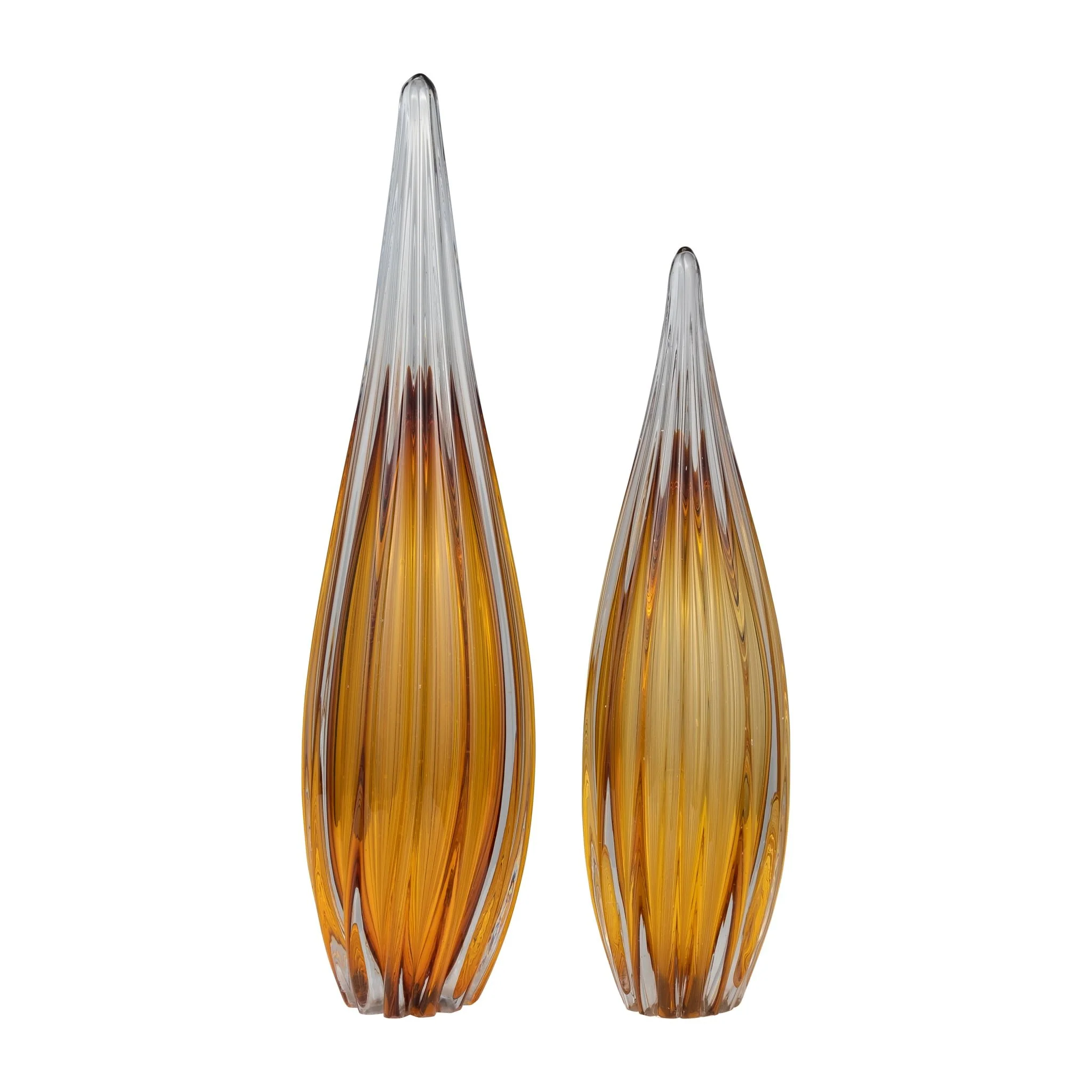 Glass, 15" Paperweight Amber - Image 6