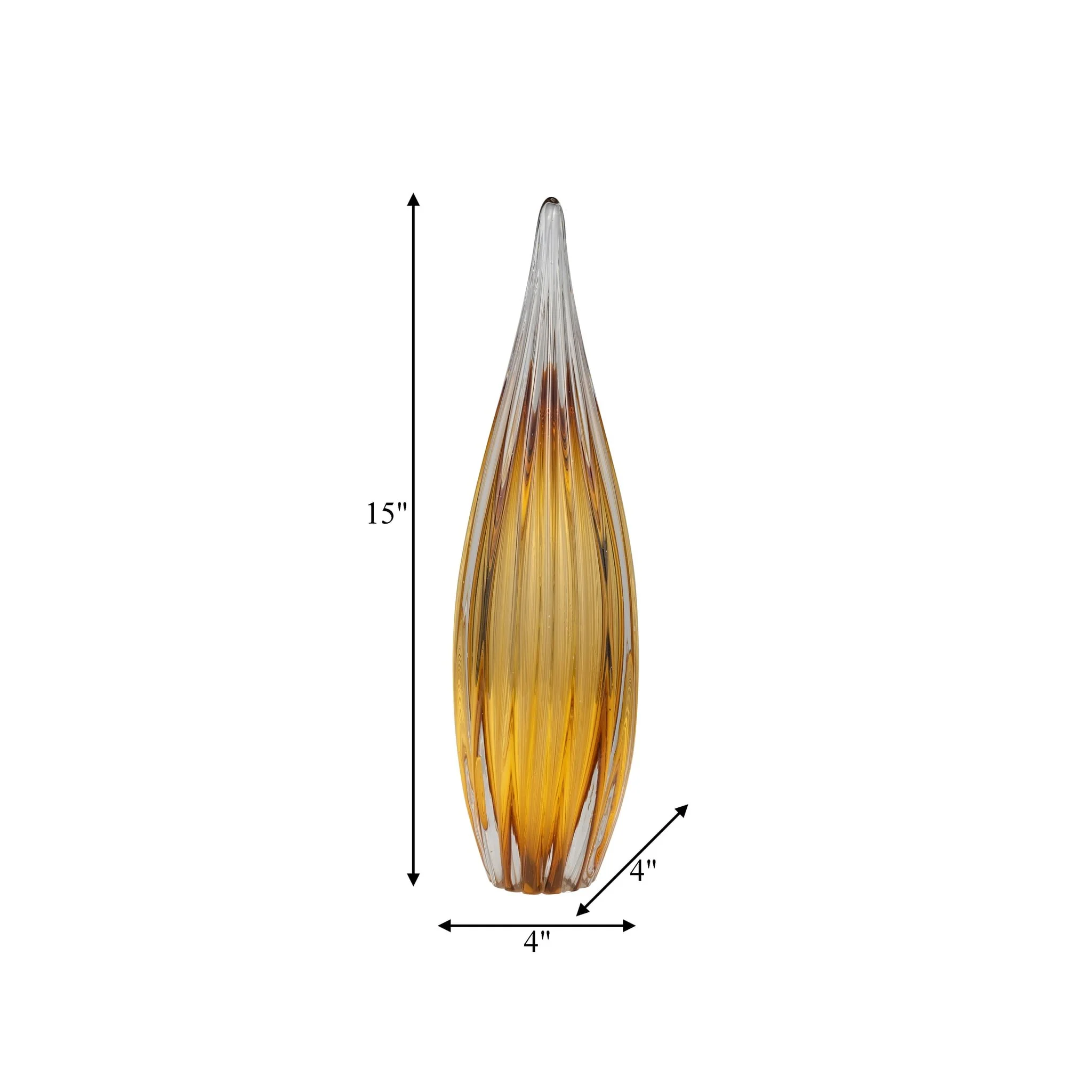 Glass, 15" Paperweight Amber - Image 8