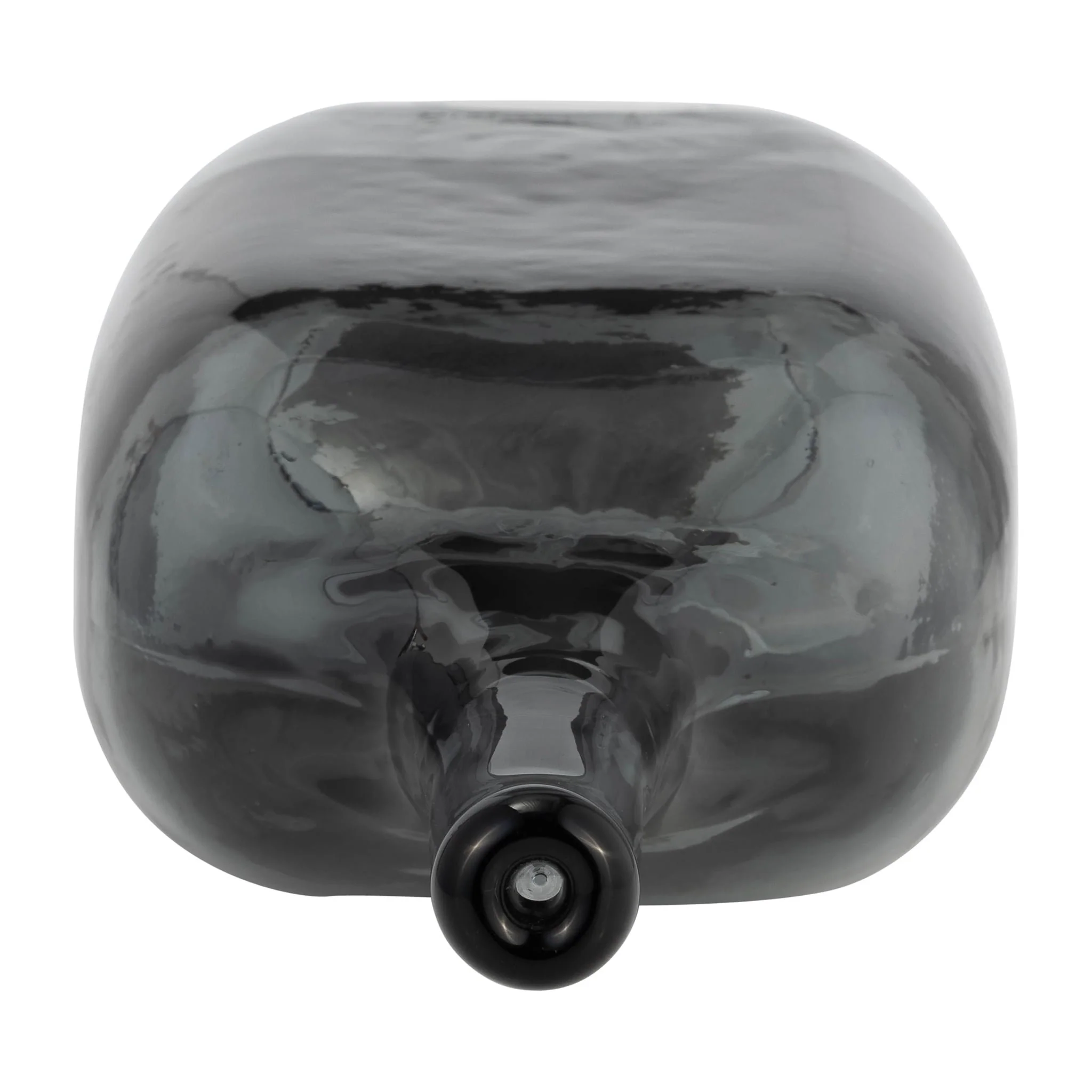 Glass, 15"h Long Neck 2-tone Vase, Smoke/black - Image 6