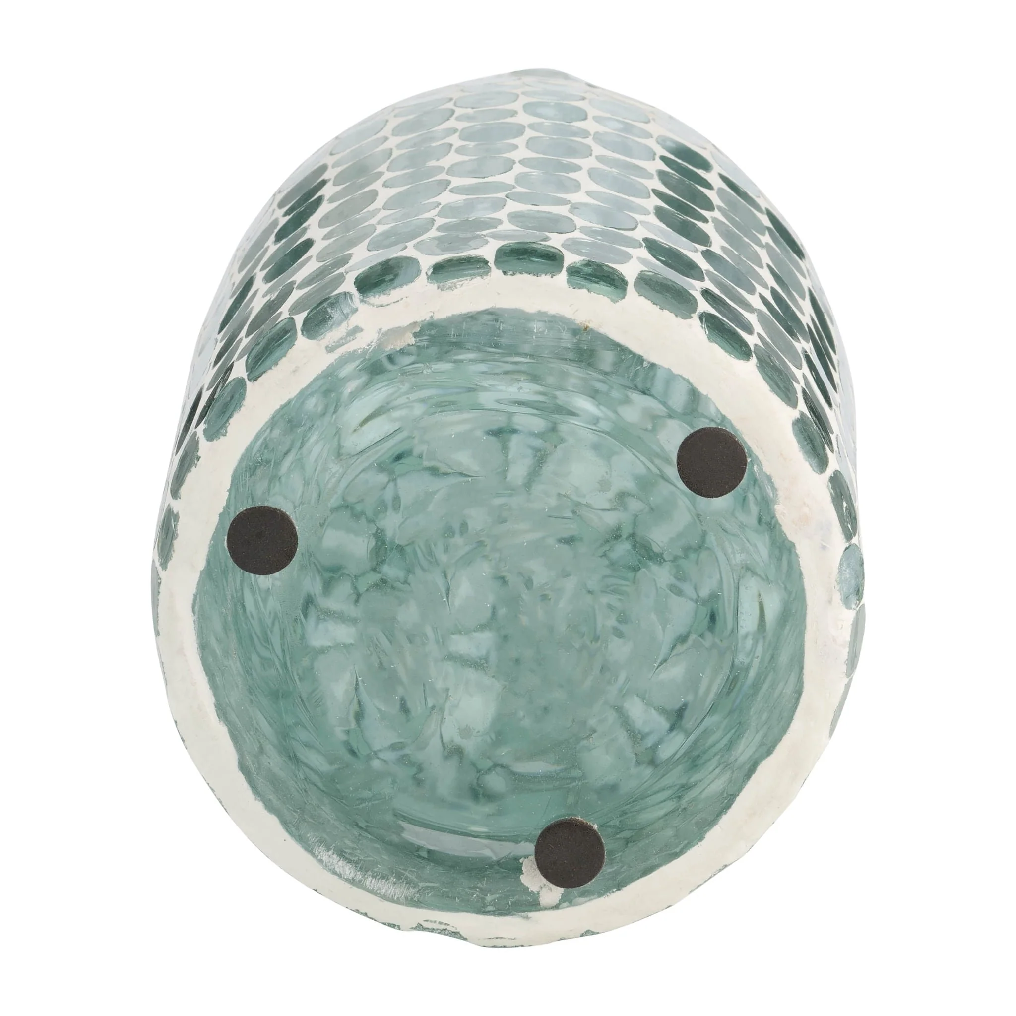 Glass, 15"h Mosaic Vase, Blue - Image 6