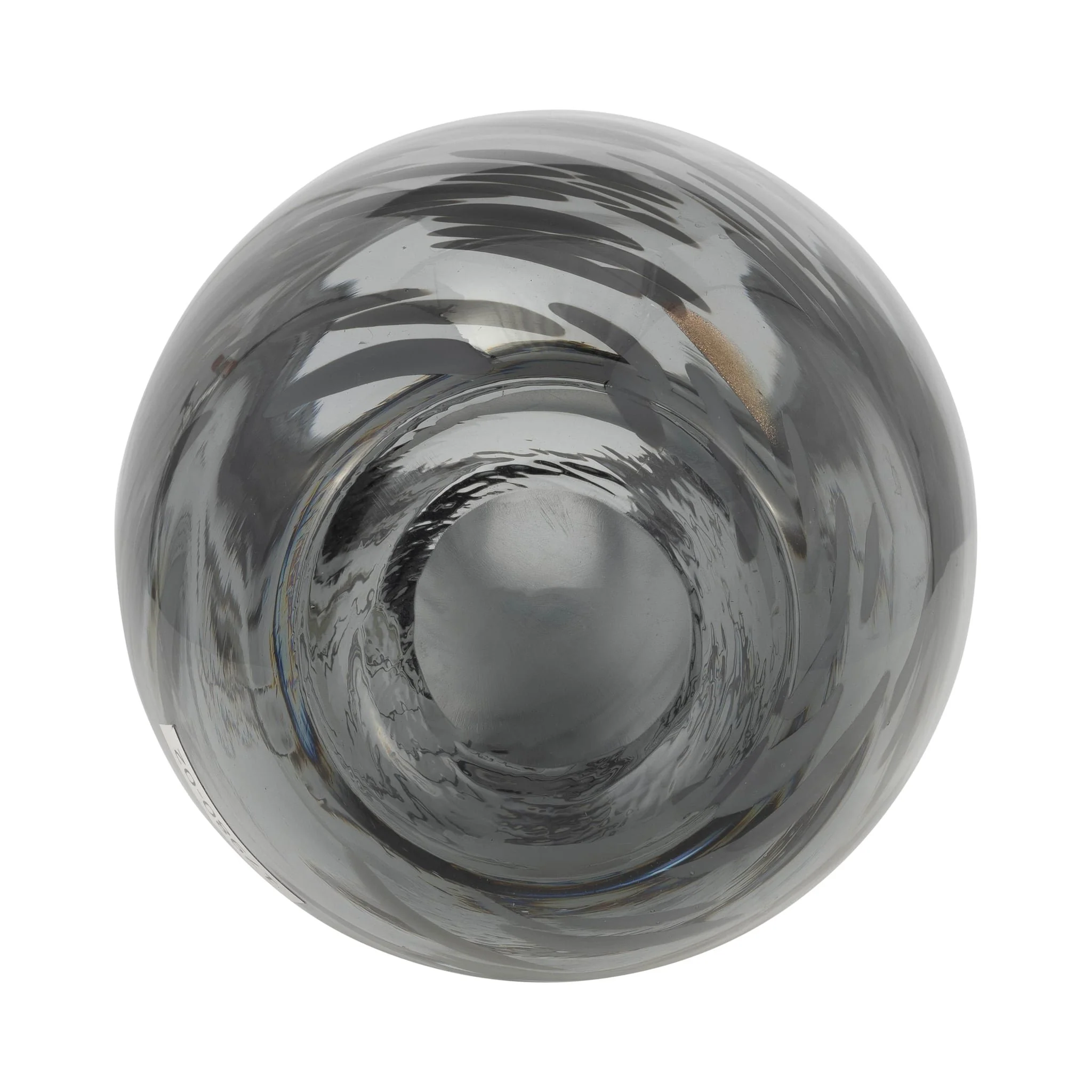 Glass, 15"h Swirl Vase, Black - Image 7