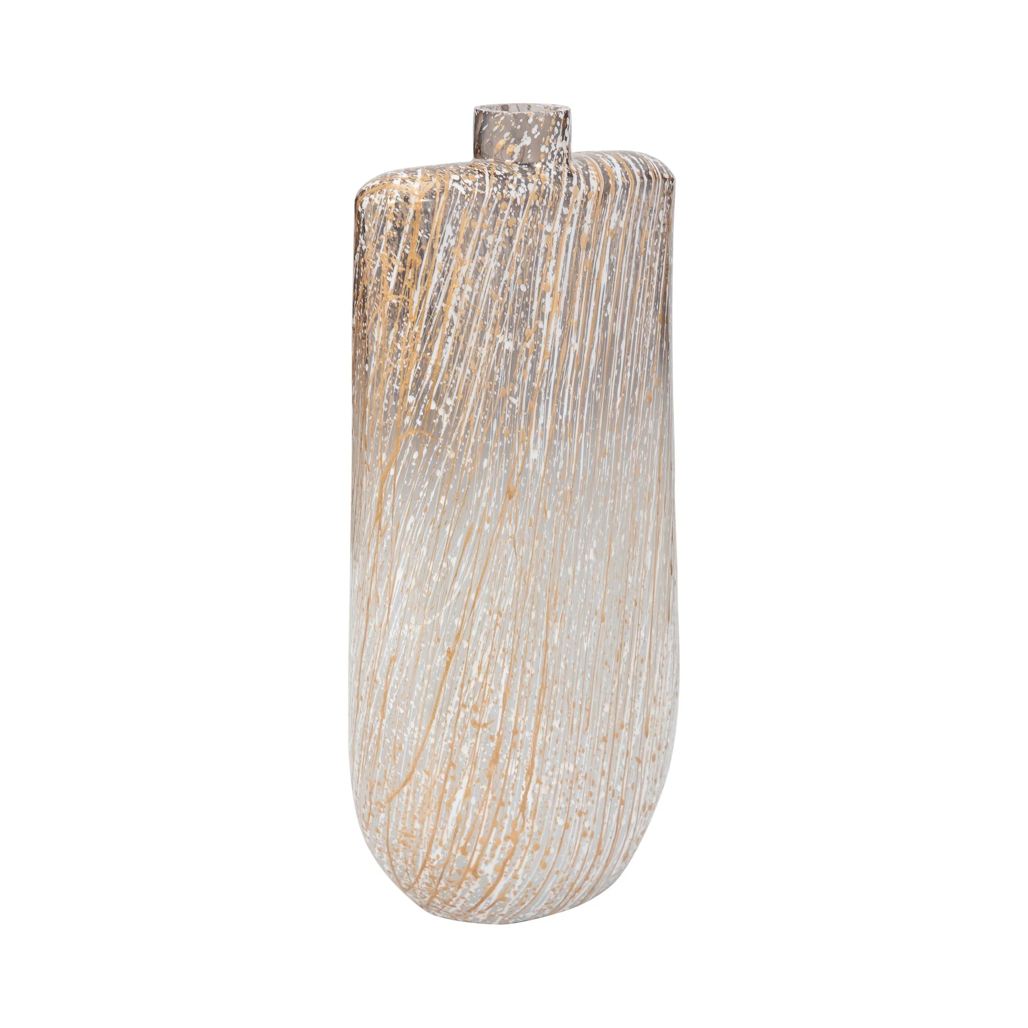 Glass,16",striped Stained Vase,multi - Image 3