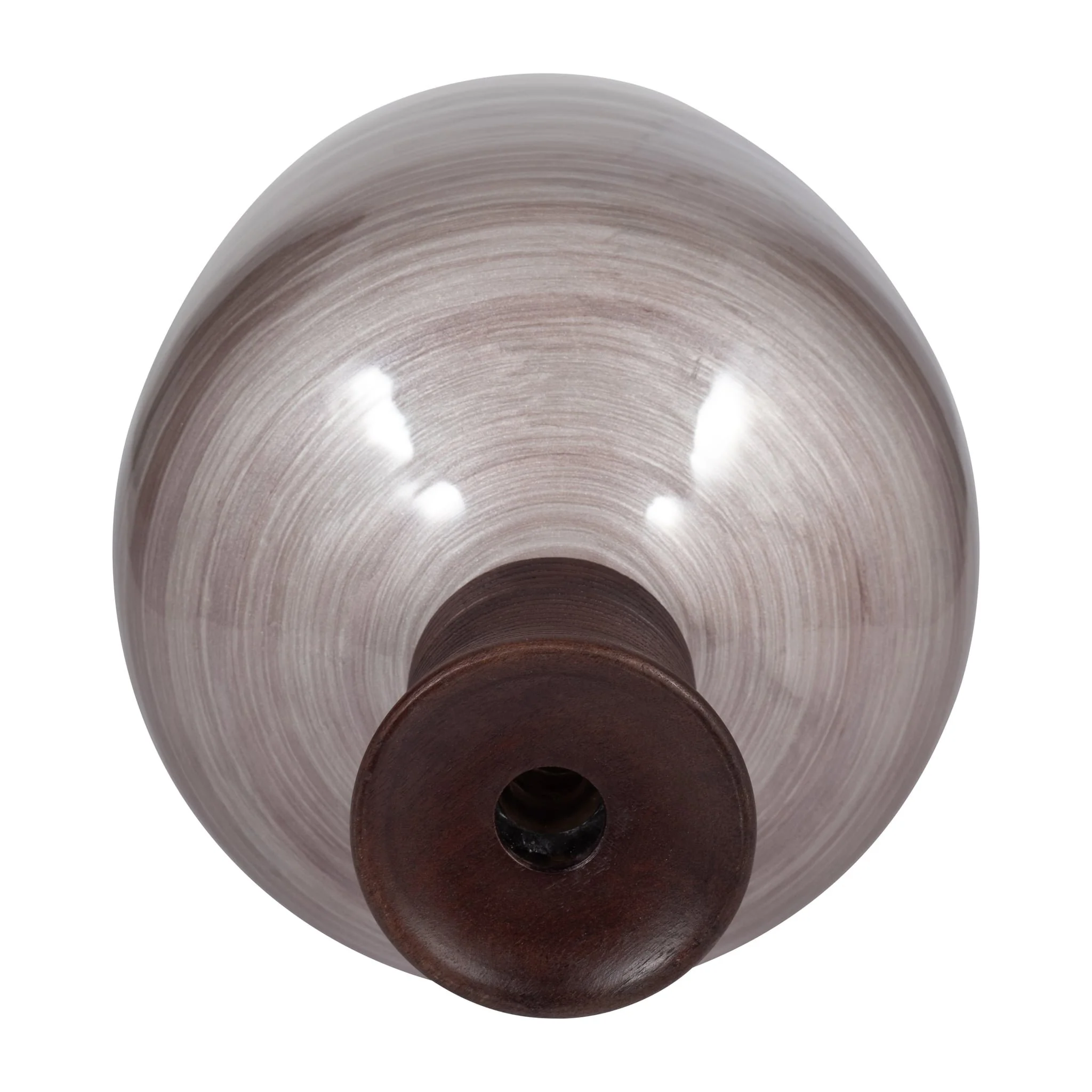 Glass, 16" Wooden Top Vase, Blush - Image 5