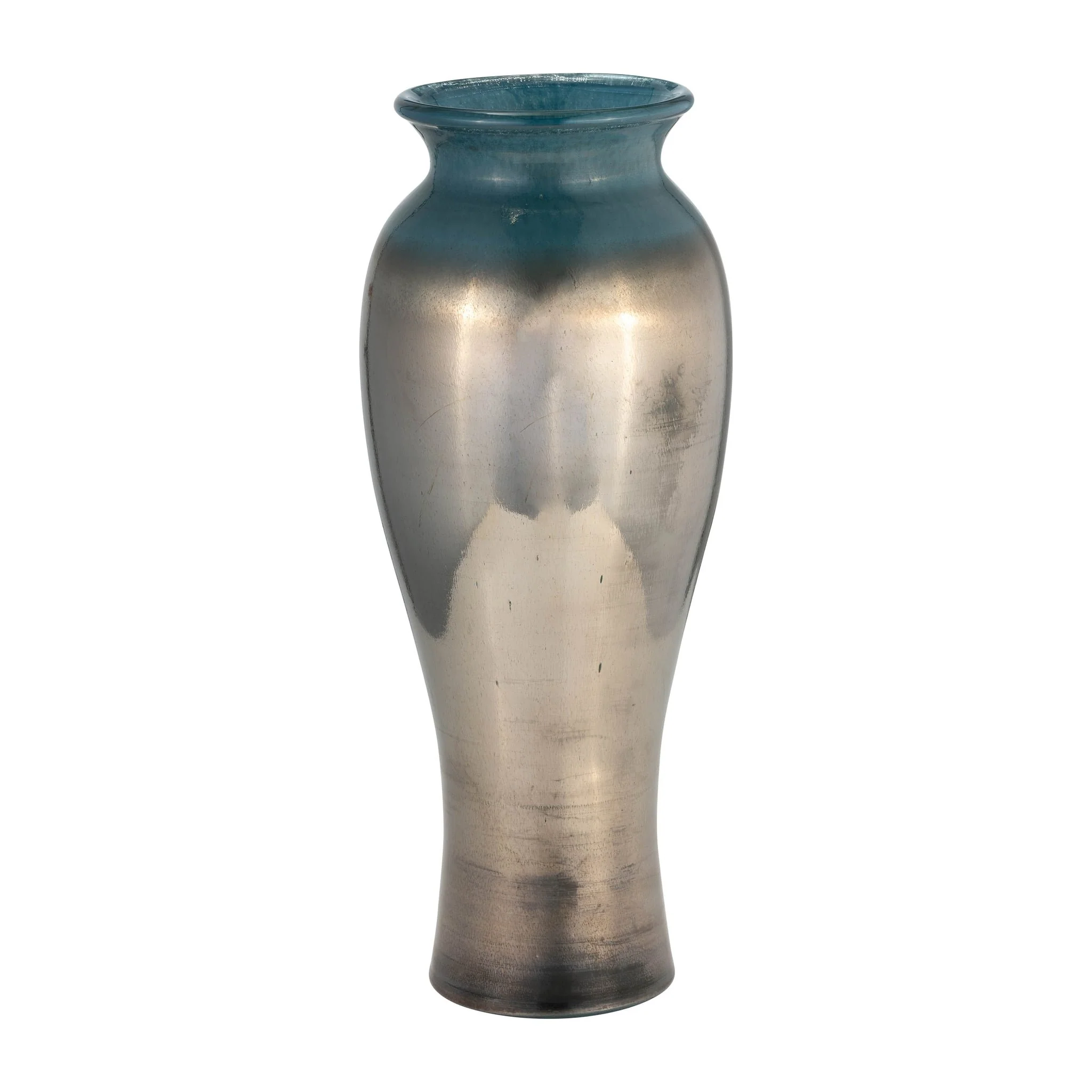 Glass, 16"h Olpe Vase, Teal - Image 2