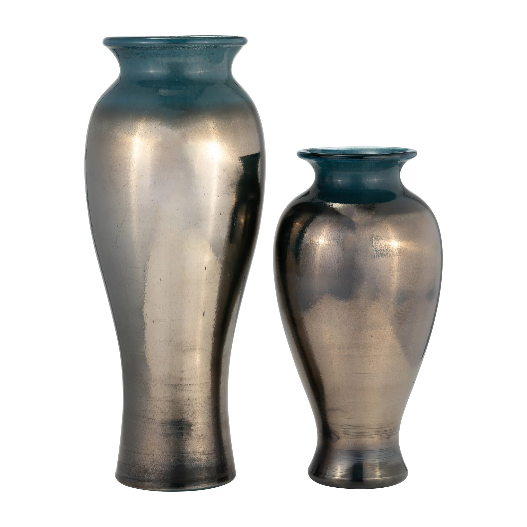 Glass, 16"h Olpe Vase, Teal - Image 8