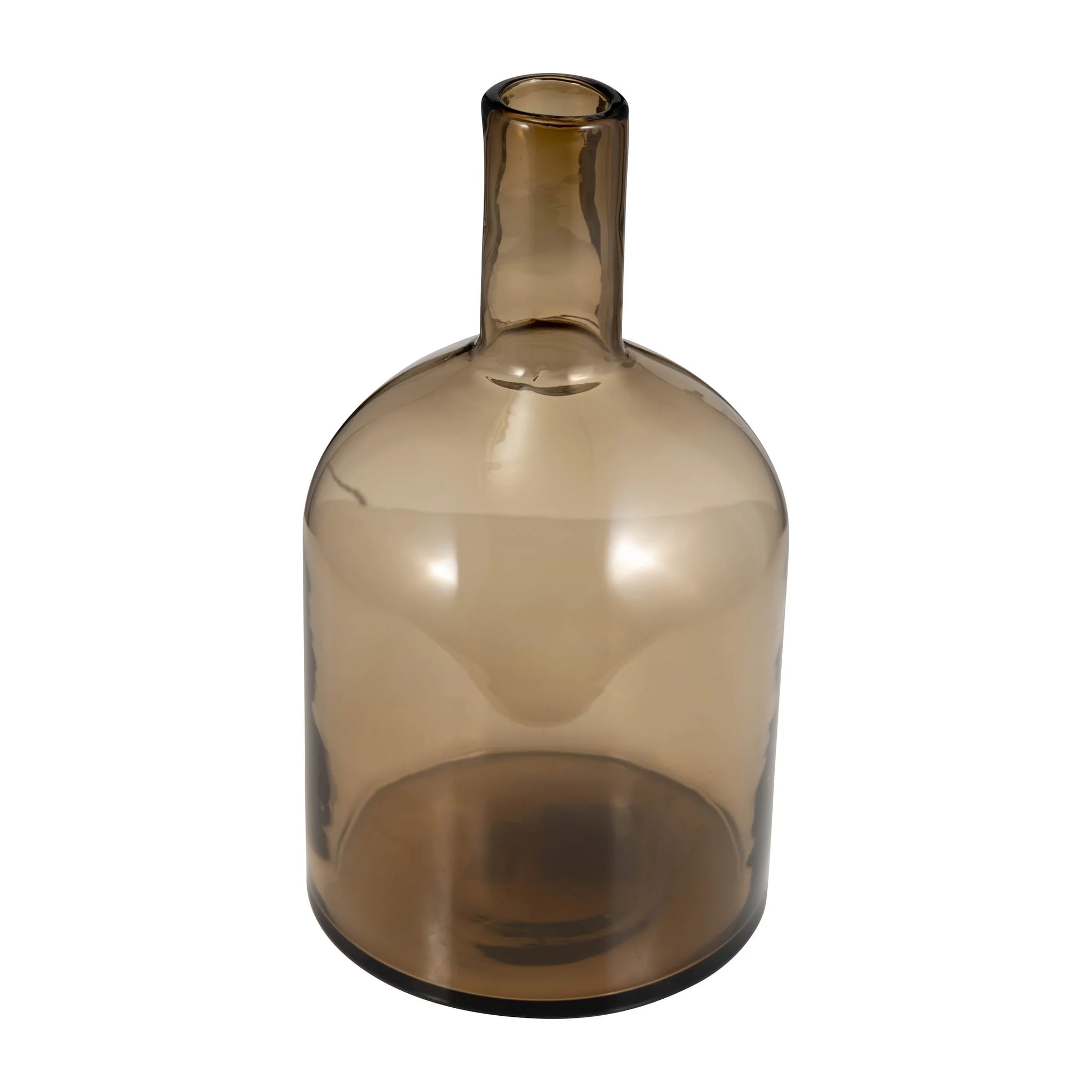 Glass, 17" Bottle W/ Stopper Taupe - Image 4