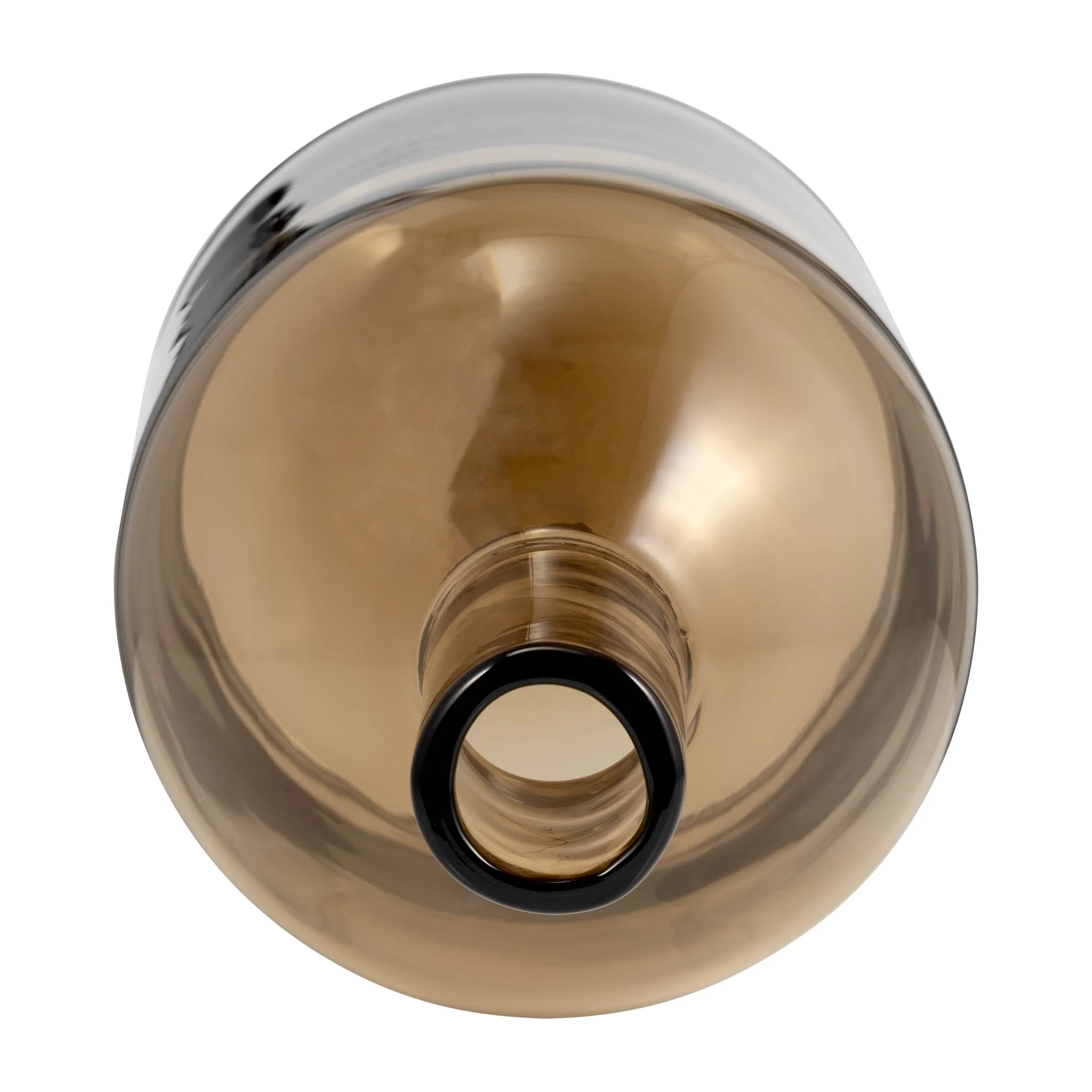 Glass, 17" Bottle W/ Stopper Taupe - Image 5